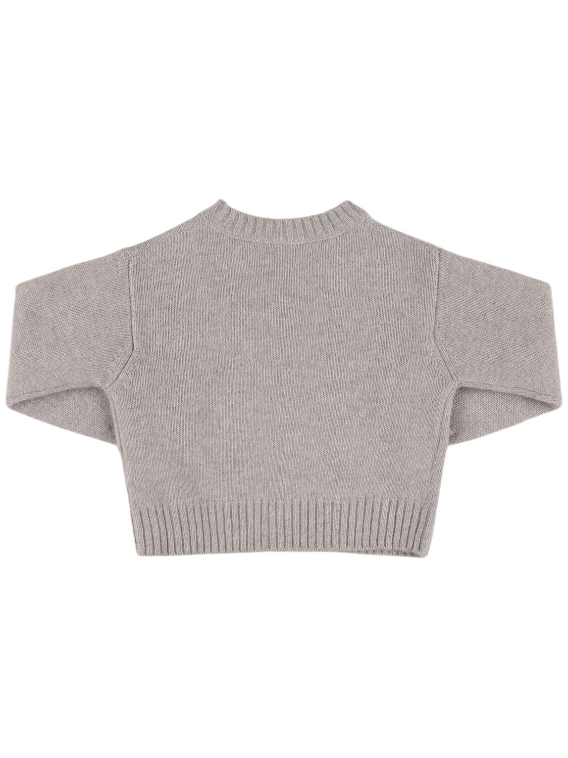 Shop Il Gufo Wool Knit Sweater In Grey