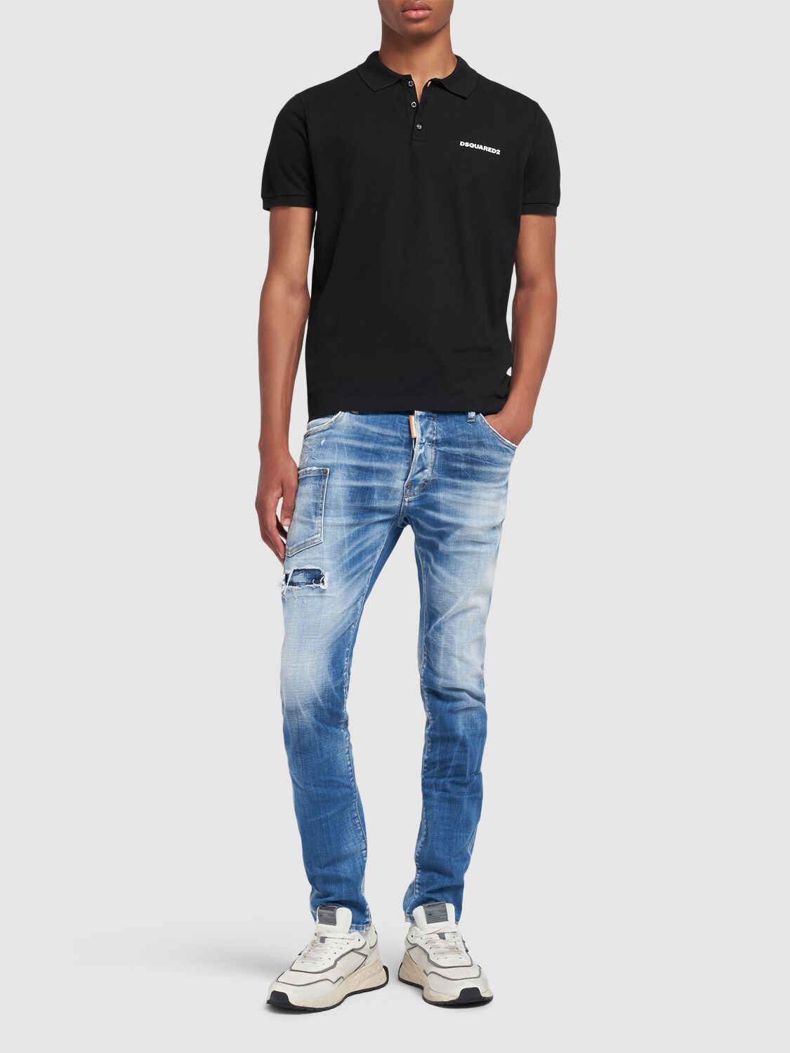 Shop Dsquared2 Cool Guy Fit Jeans In Navy