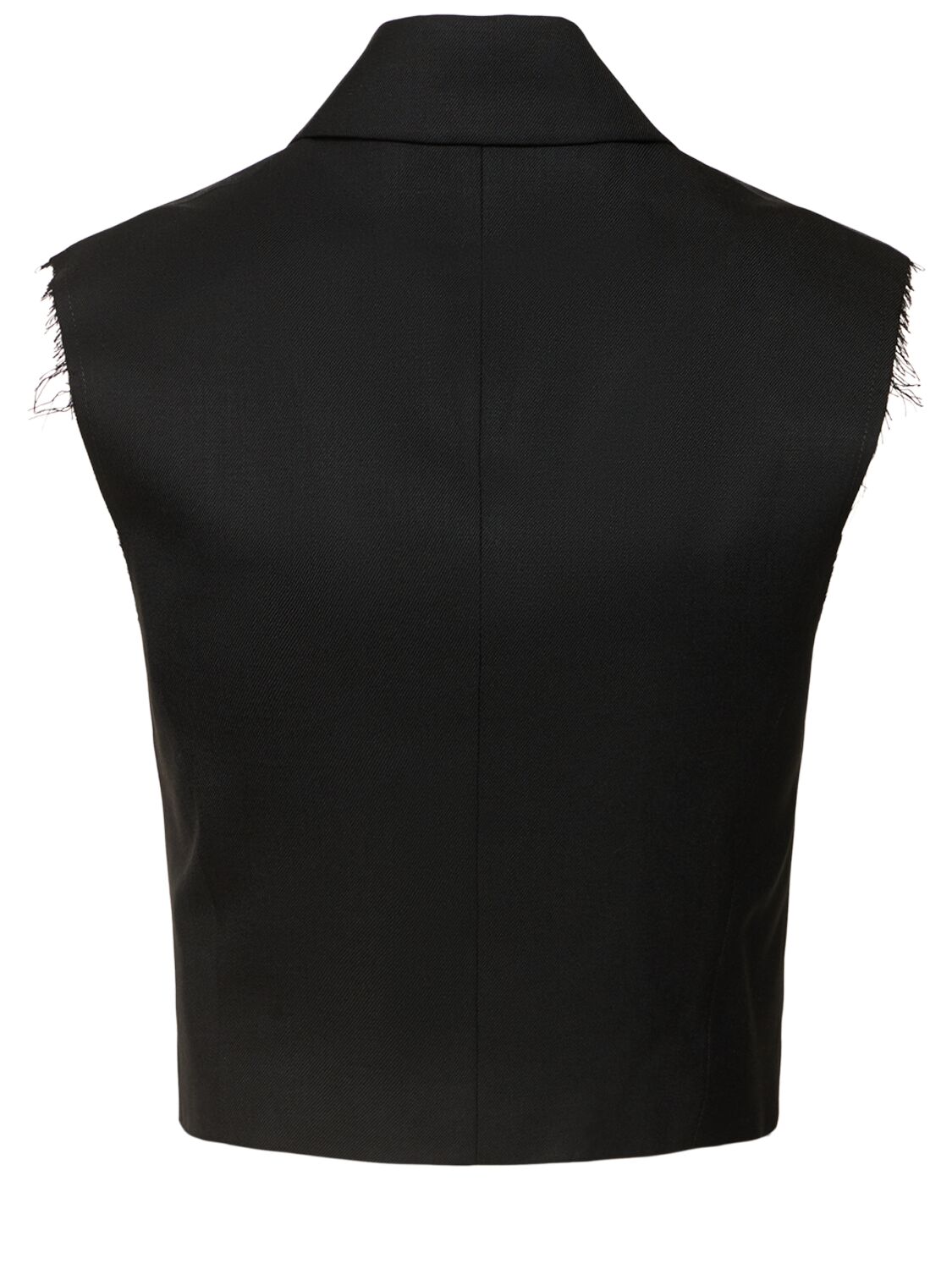 Shop Diesel G-baryt Wool Blend Buttoned Vest In Black