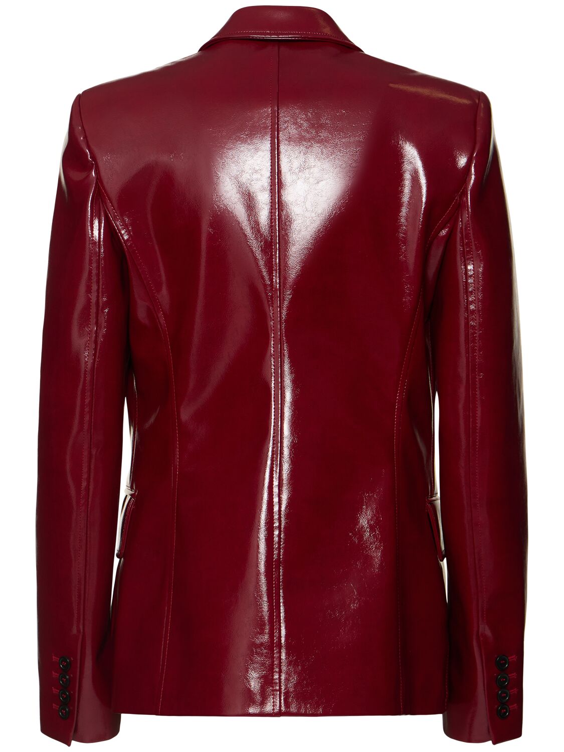 MSGM SINGLE BREAST PATENT JACKET 