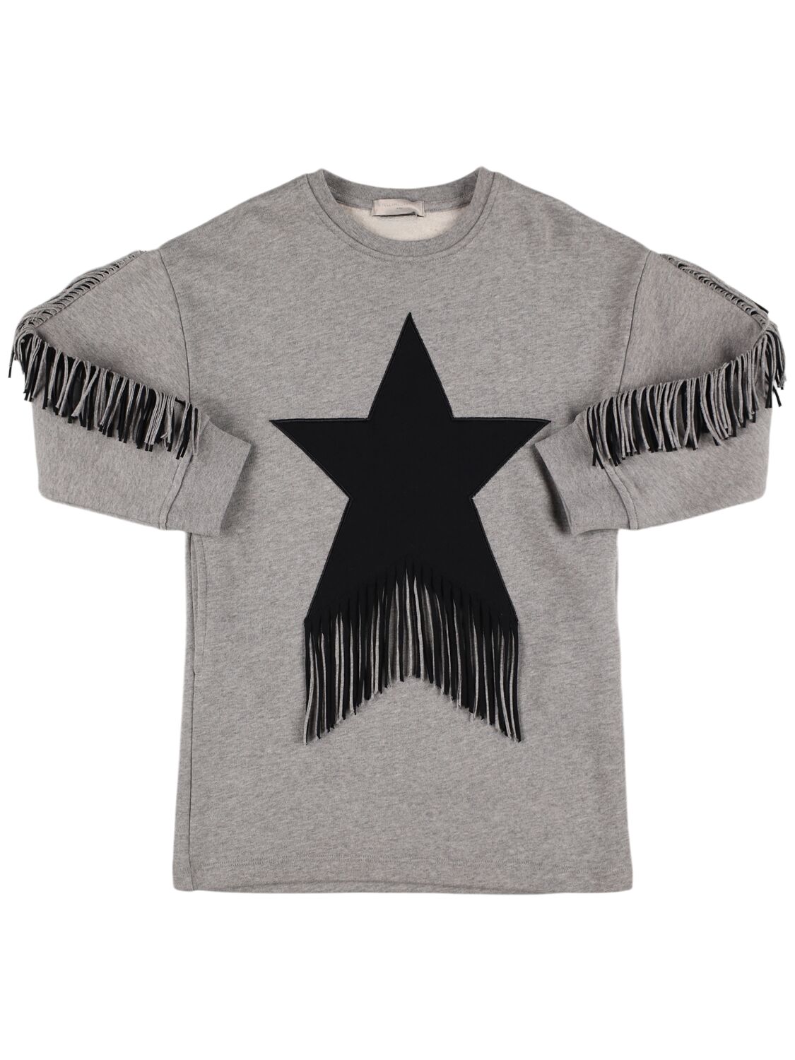 Stella Mccartney Star Patch Cotton Sweatdress In Grey