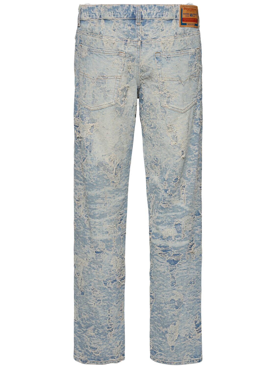 Shop Diesel 2023 D-finitive-fsf1 Distressed Jeans In Light Blue