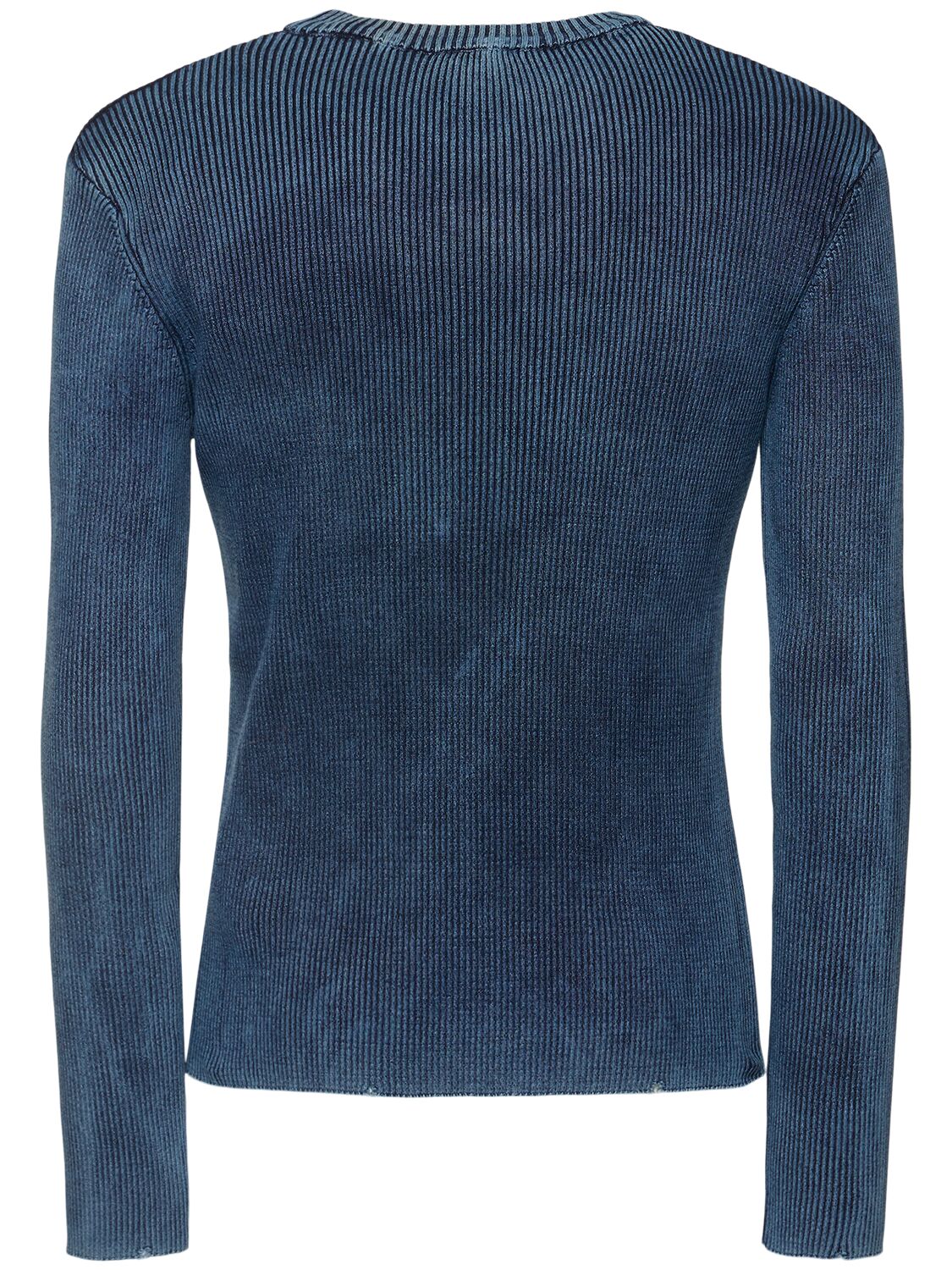 Shop Diesel K-darin Crewneck Knit Long Sleeve Shirt In Blue