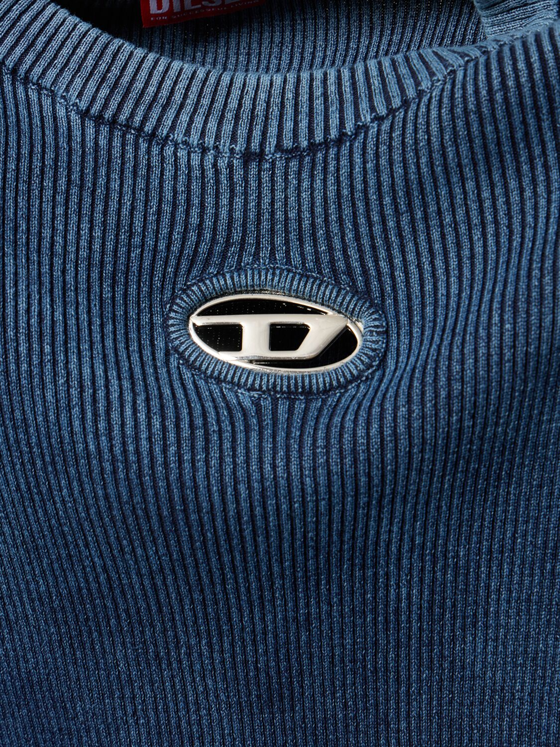 Shop Diesel K-darin Crewneck Knit Long Sleeve Shirt In Blue