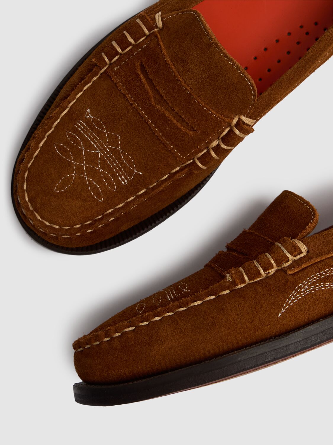 Shop Sebago Dan Dallas Leather Loafers In Brown Cognac