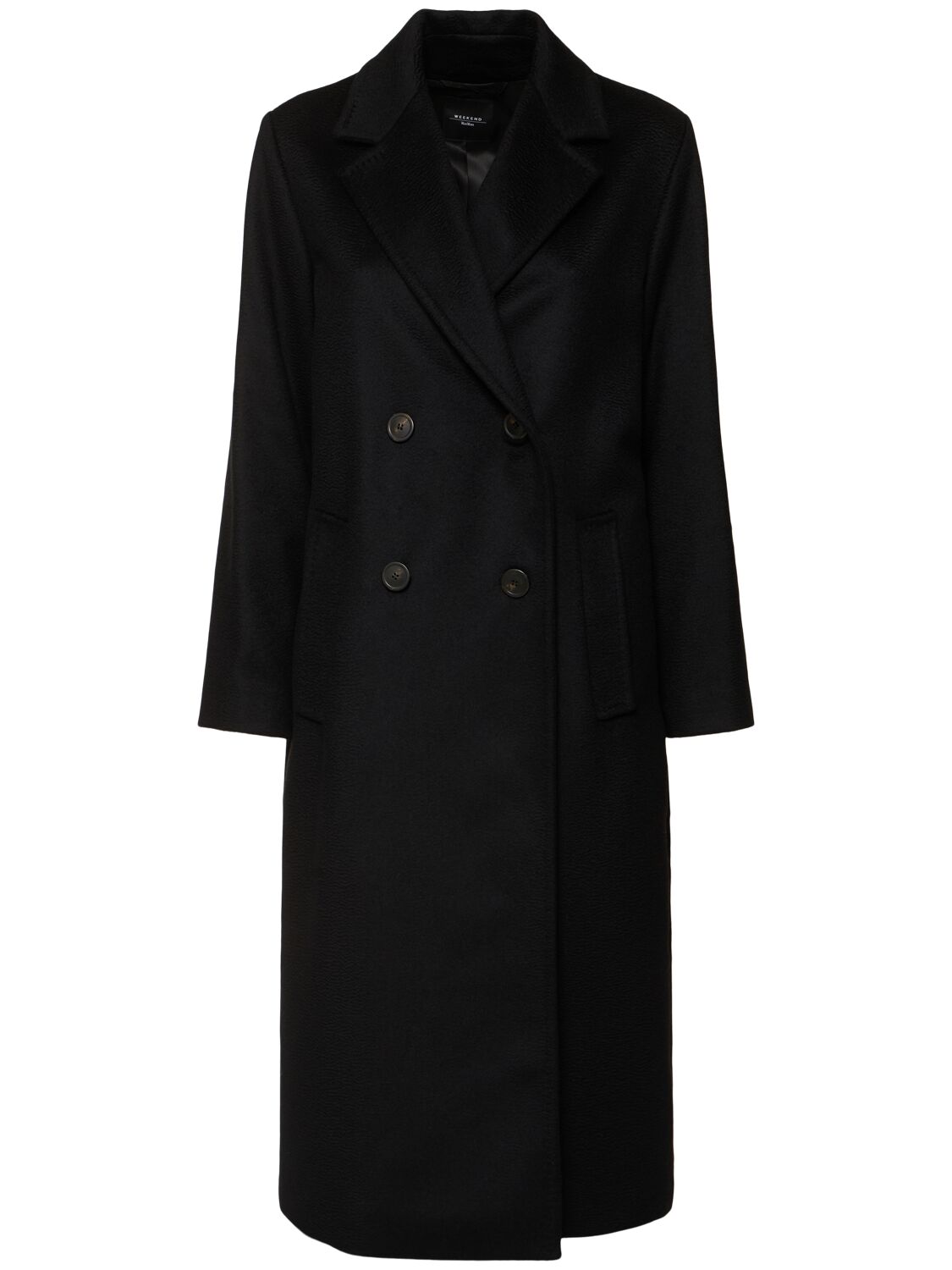 Weekend Max Mara Ponera Wool Coat In Black
