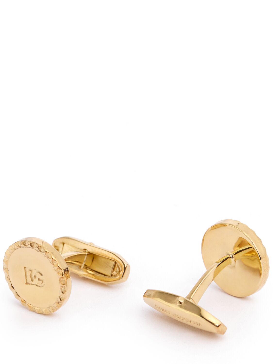 Dolce & Gabbana Dg Pleated Cufflinks In Gold