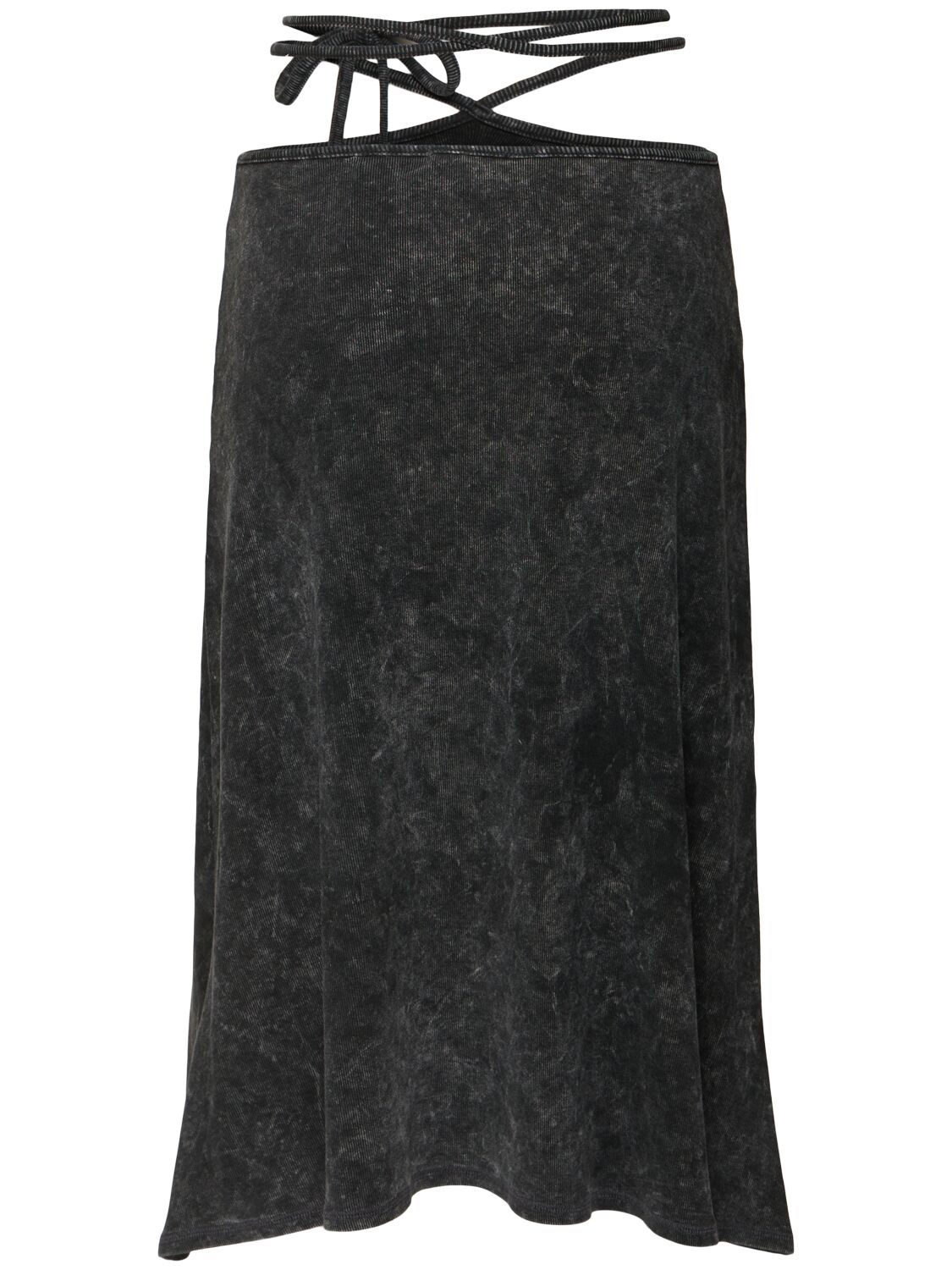 Shop Diesel O-rossi Midi Skirt In Grey/multi