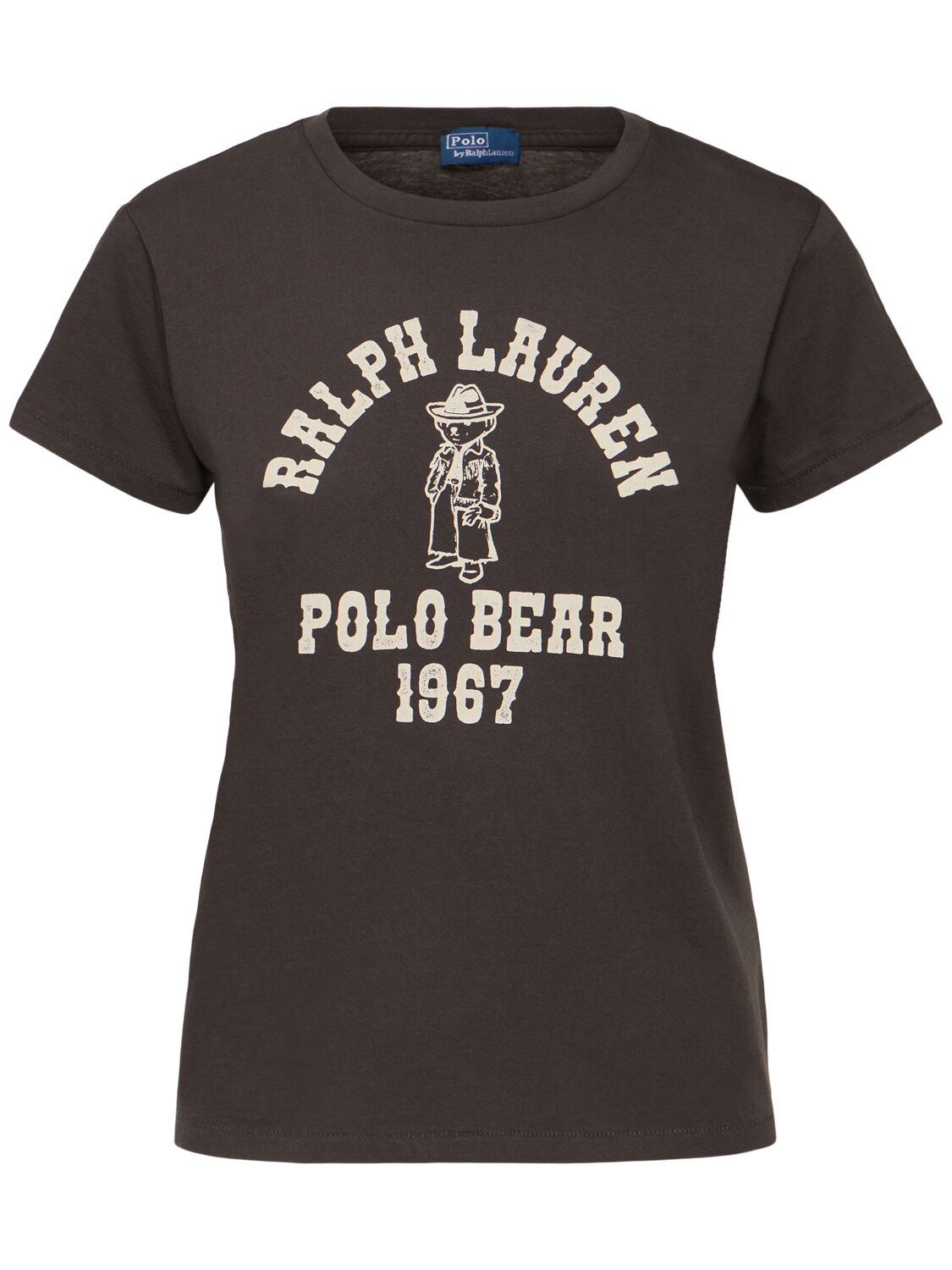 Shop Polo Ralph Lauren Bear Cotton Jersey T-shirt In Black