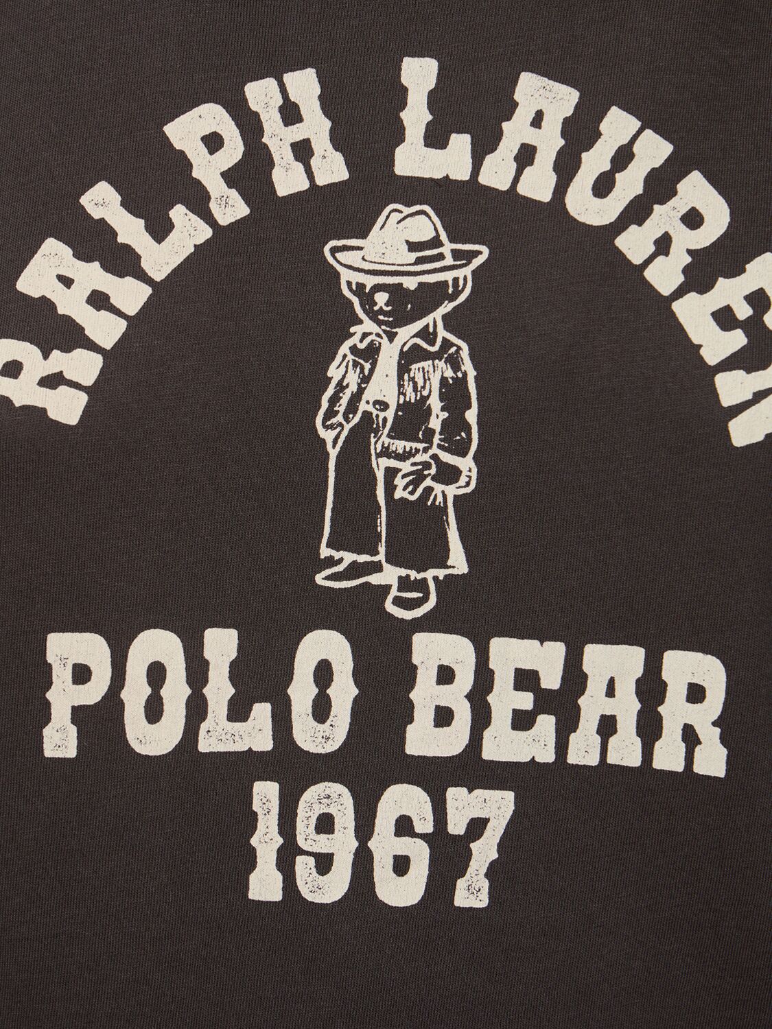 Shop Polo Ralph Lauren Bear Cotton Jersey T-shirt In Black