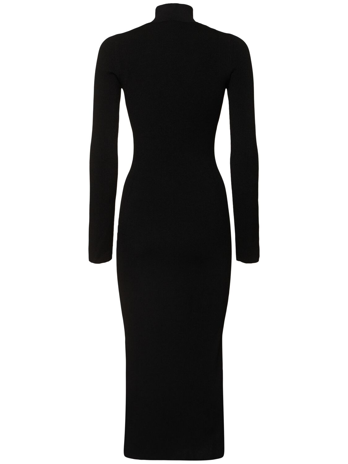 Shop Diesel M-zary Logo Knit Midi Dress In Black