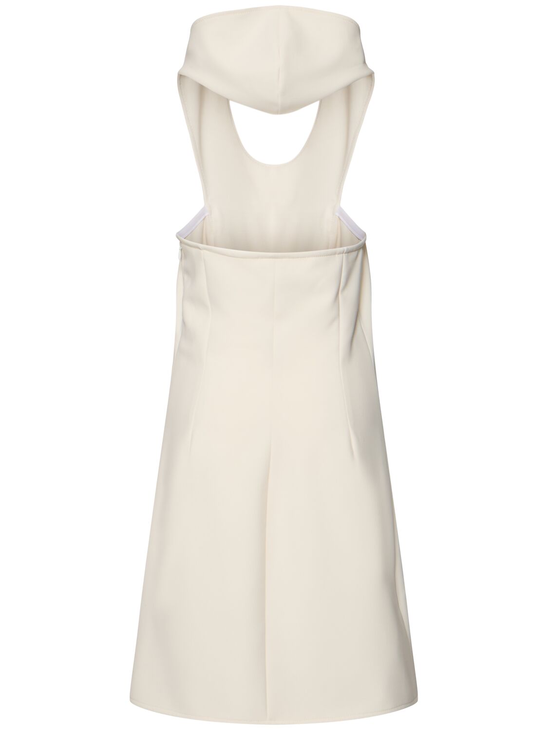 Shop Courrèges Oblique Space Tech Mini Dress In White