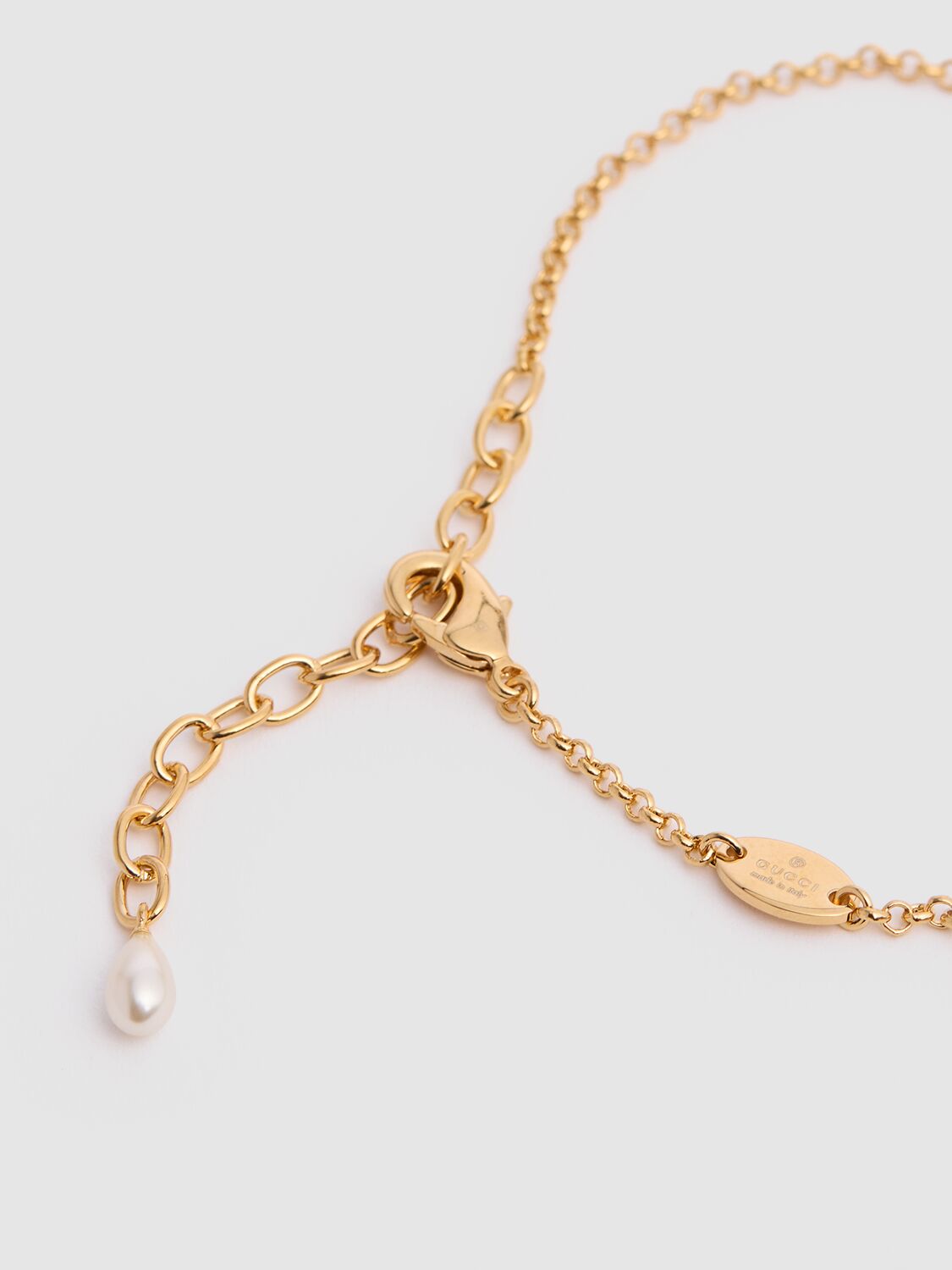 GUCCI GG MARMONT BRASS PENDANT NECKLACE 