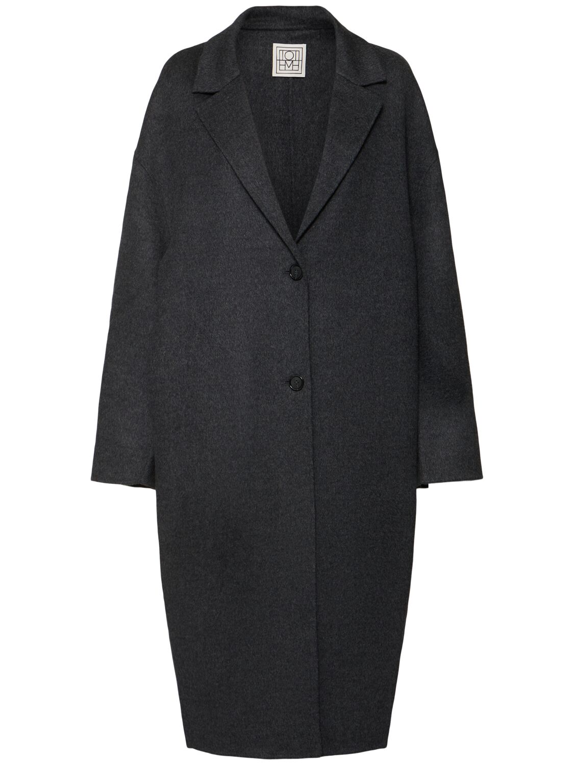 Shop Totême Doublé Cocoon Wool Coat In Grey