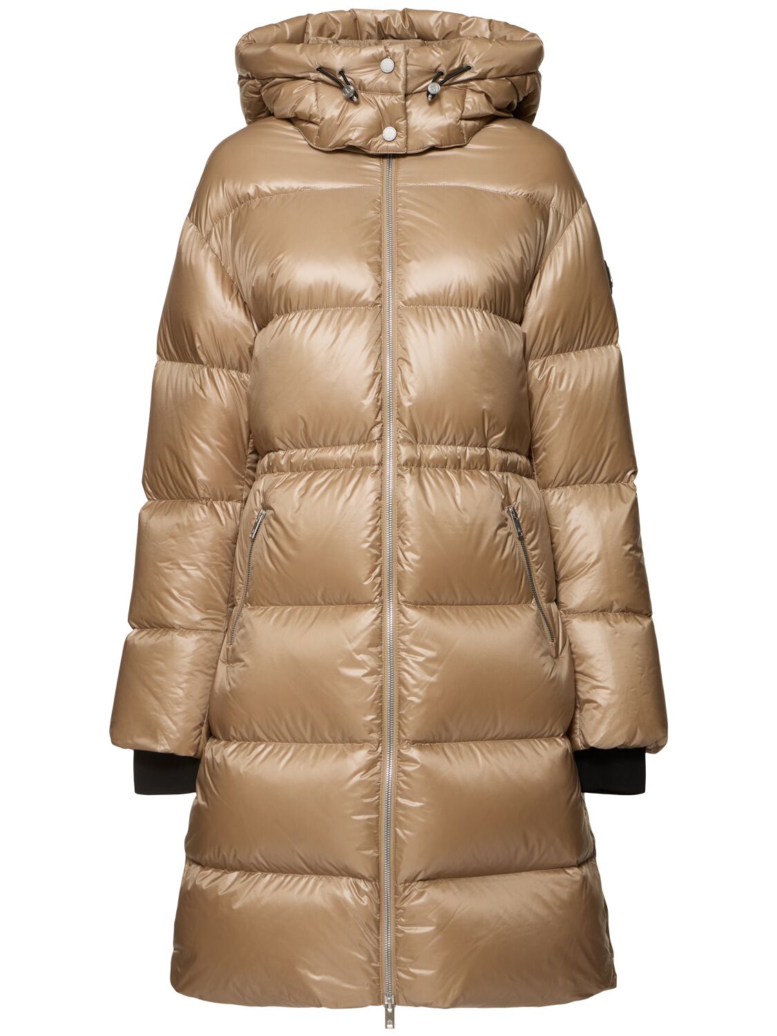 Moose Knuckles Juniper Parka Nylon Down Jacket In Gold