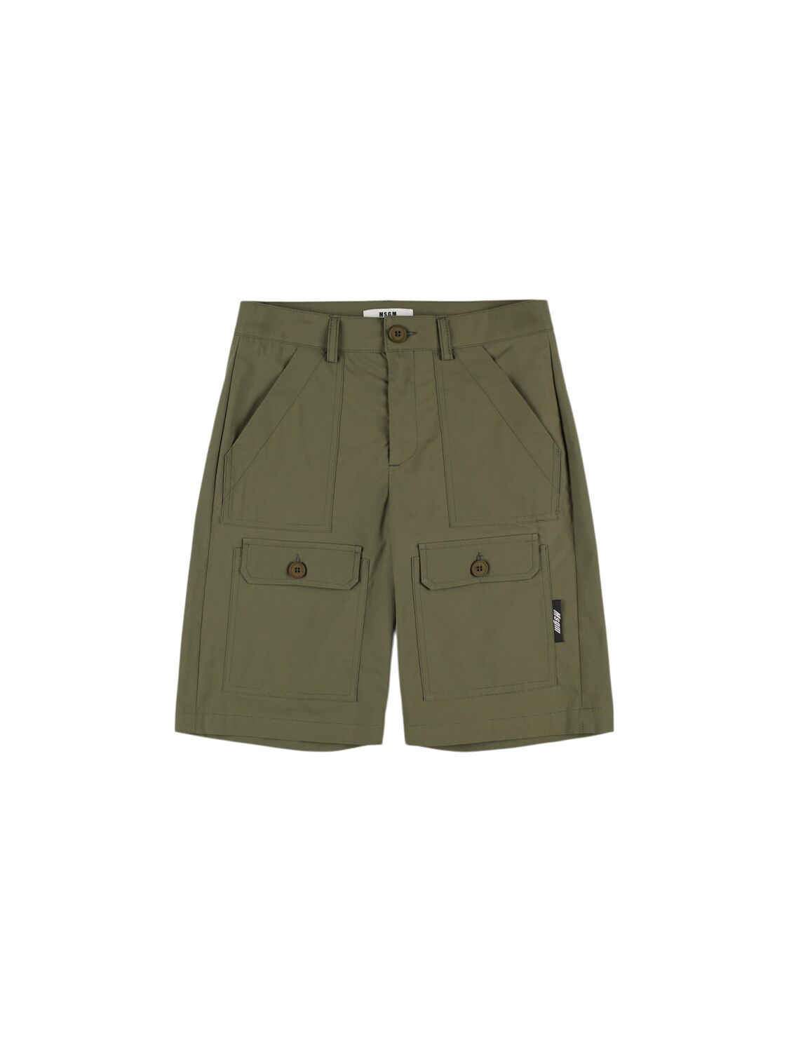 MSGM Cotton Blend Cargo Shorts