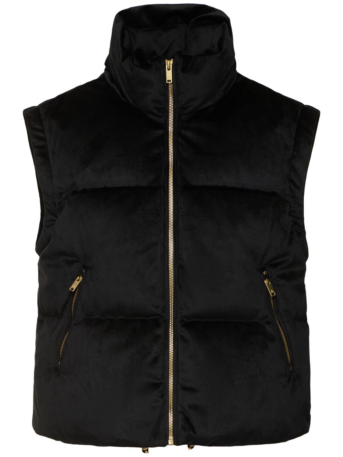 Shop Moose Knuckles Velour Misti Gold Down Jacket In Black