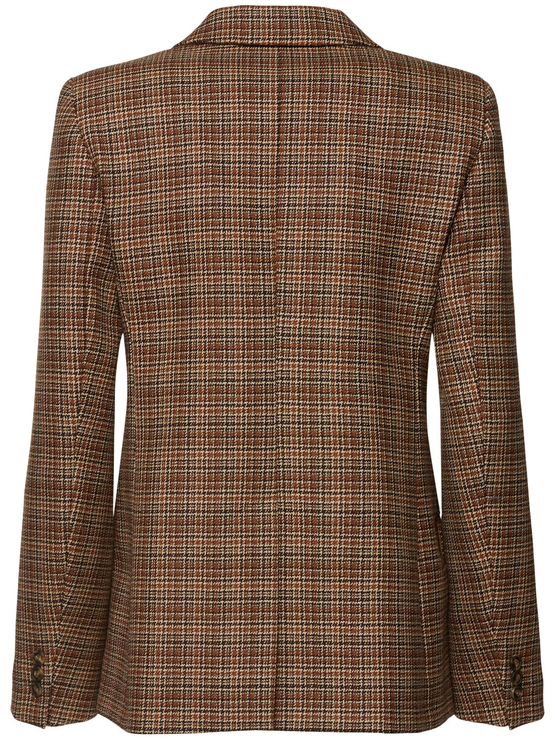 Shop Weekend Max Mara Rivolo Wool Blazer In Brown/multi