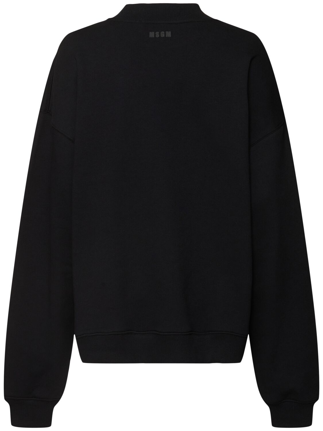 Shop Msgm Printed Crewneck Sweatshirt In Black