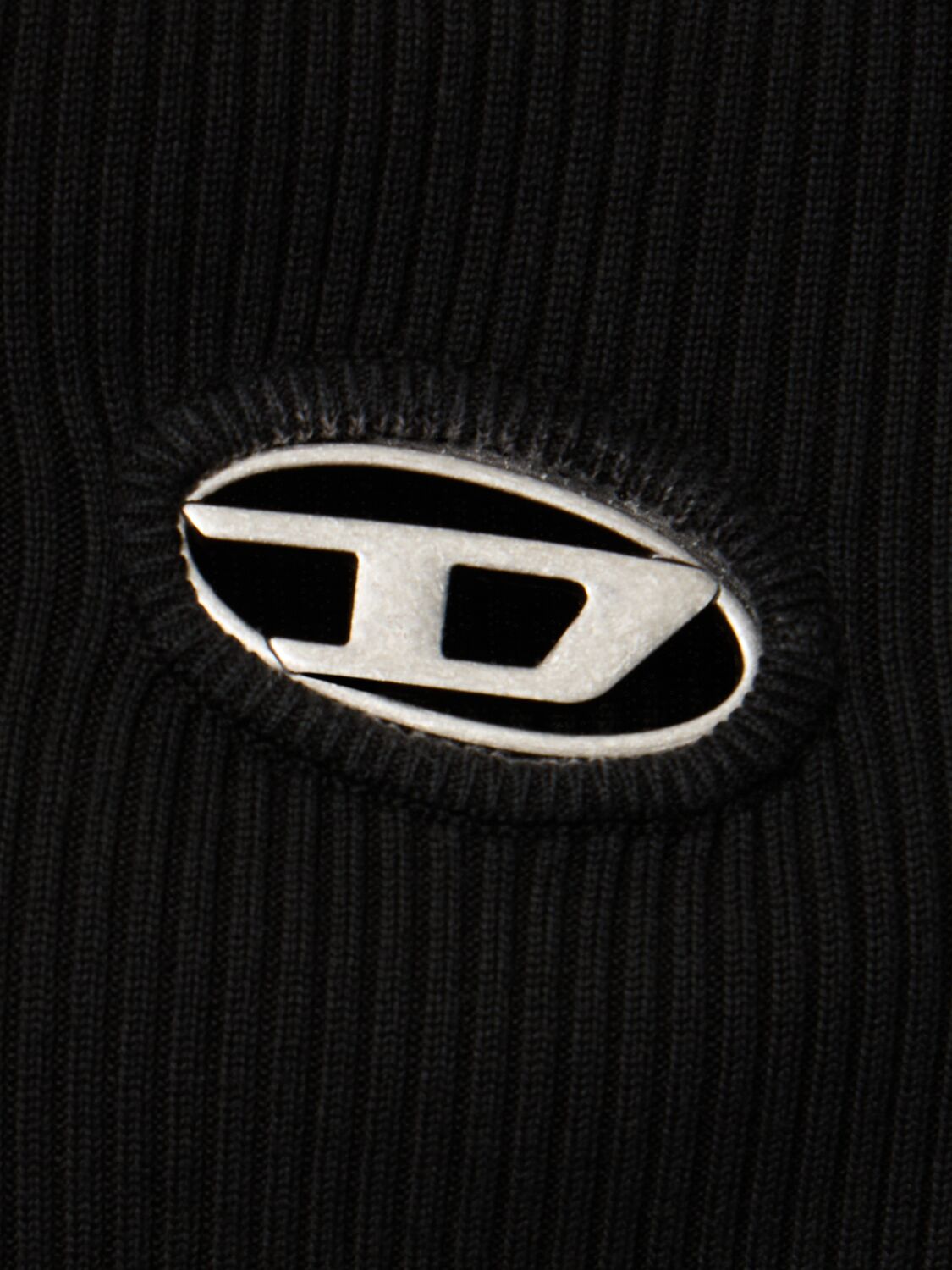 Shop Diesel K-darin Knit Long Sleeve Crewneck Shirt In Black