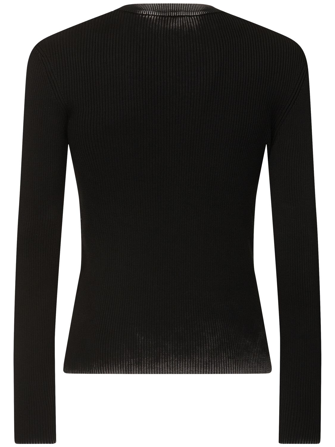 Shop Diesel K-darin Knit Long Sleeve Crewneck Shirt In Black