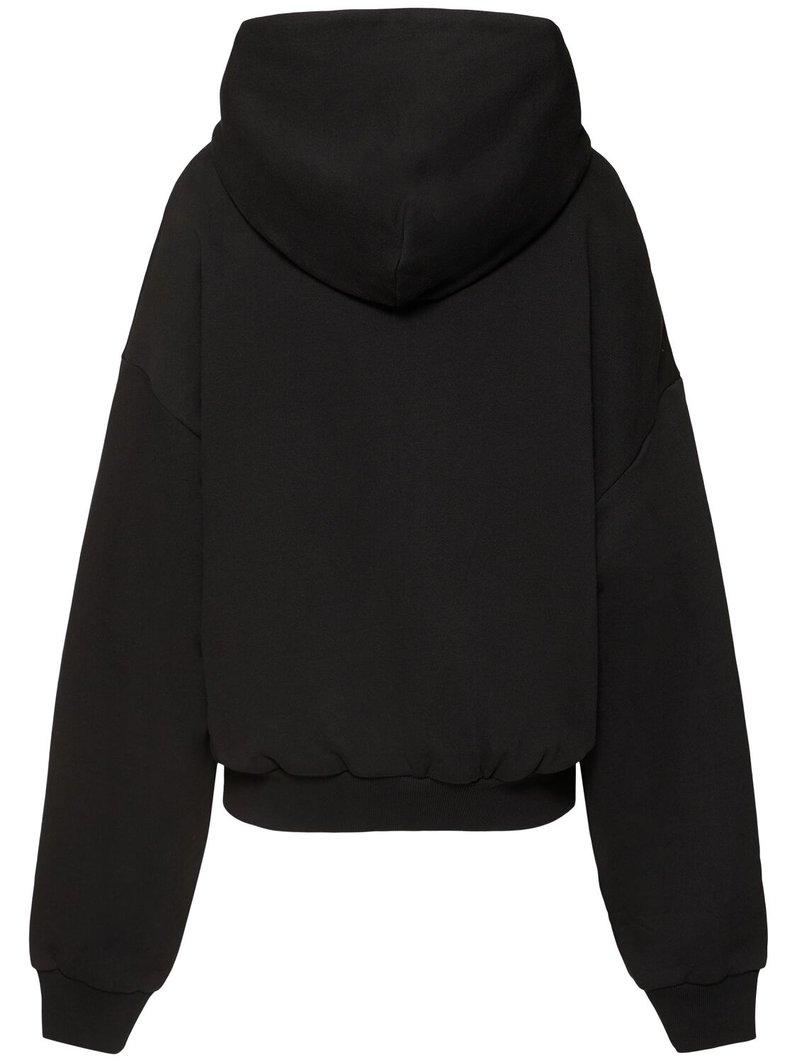 Shop Entire Studios Washed Cotton Thermal Zip Hoodie In Soot