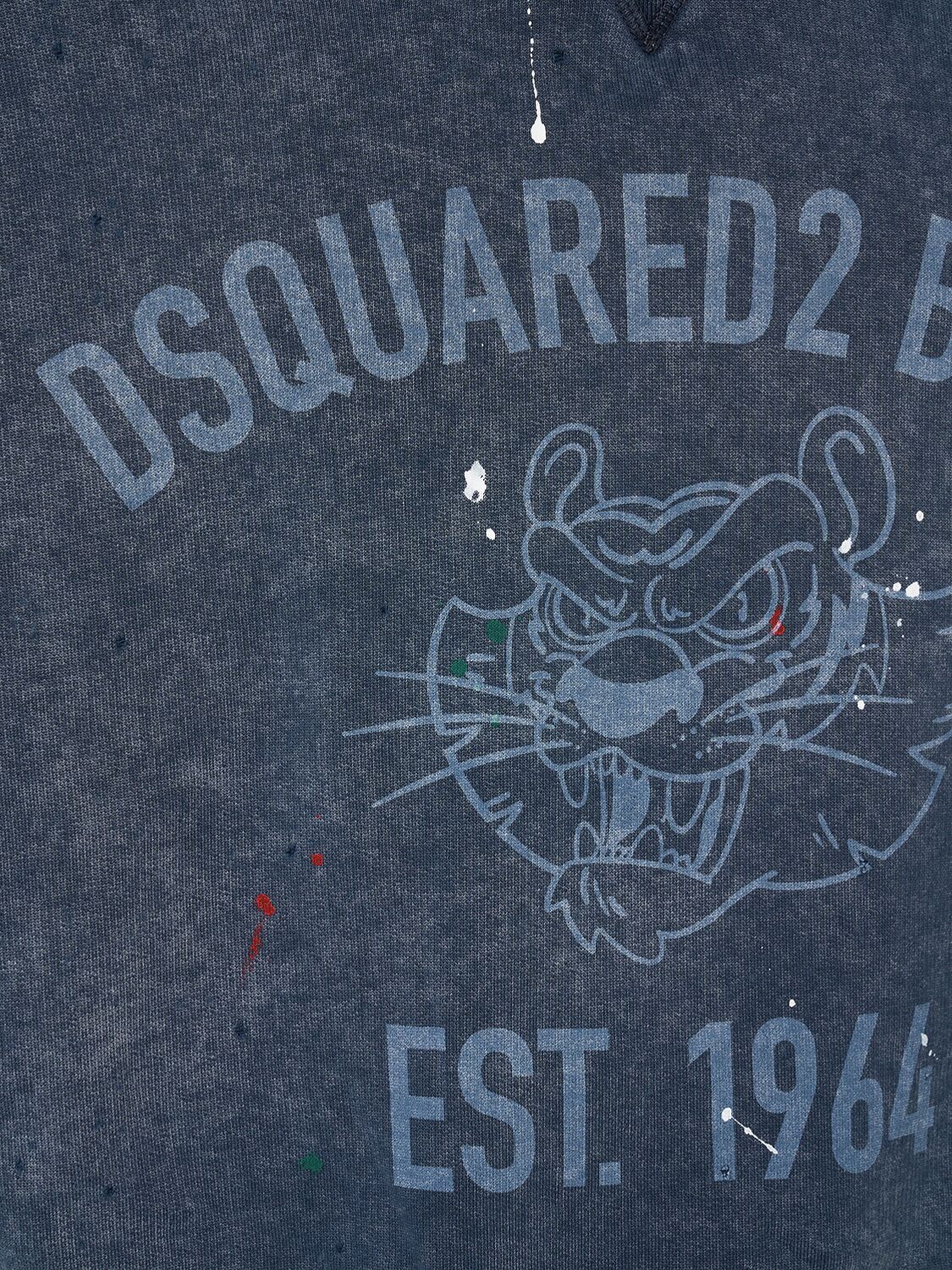 Shop Dsquared2 Cypro Fit Sweatshirt Hoodie In Navy