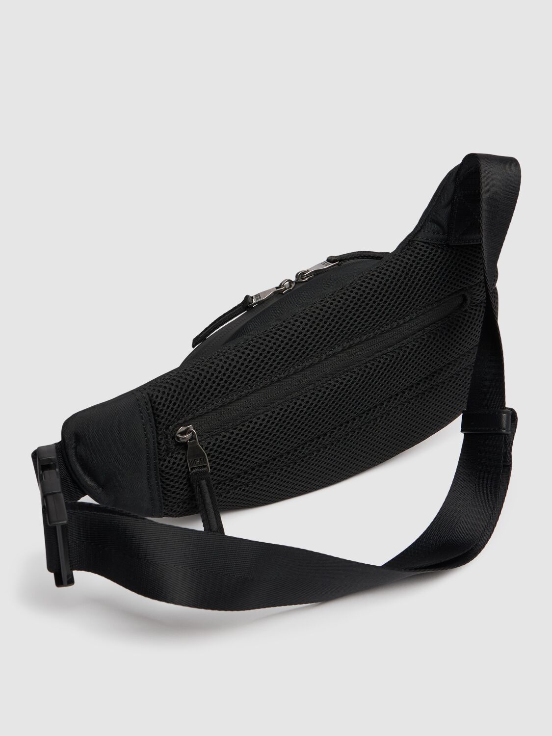 Shop Diesel Embossed Logo Tech Belt Bag In Black