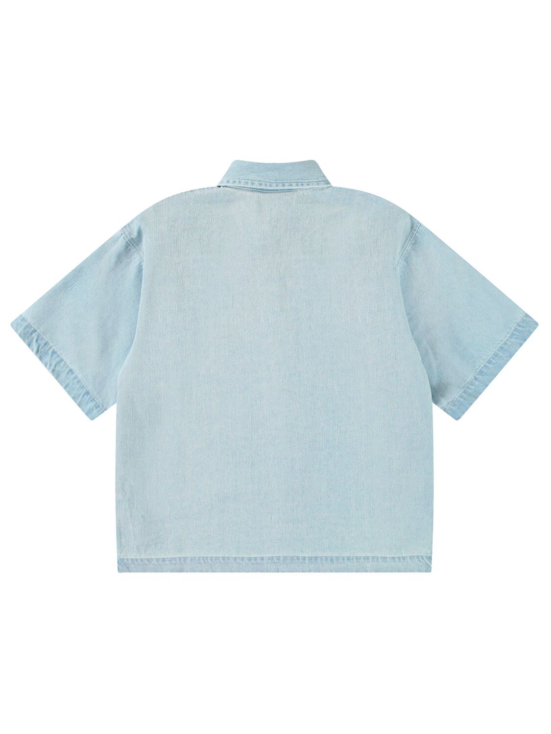 Molo Organic Cotton Denim Shirt In Light Blue