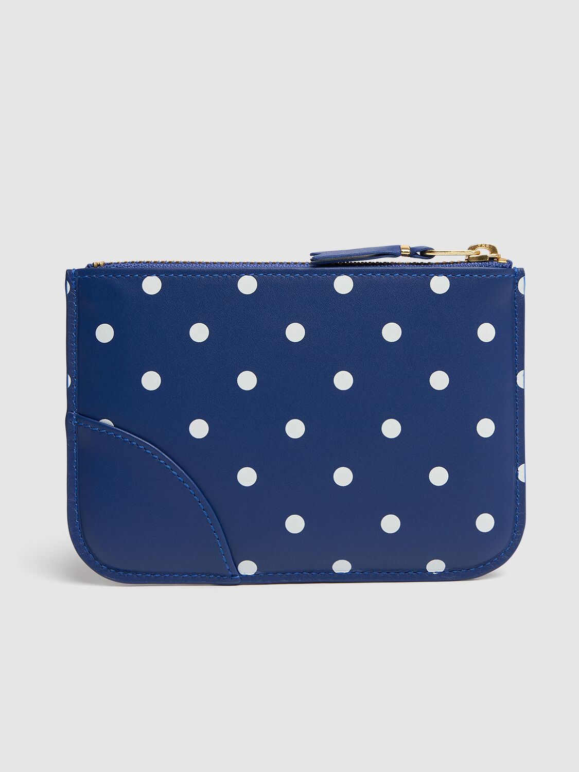 COMME DES GARÇONS DOT PRINTED LEATHER ZIP WALLET 