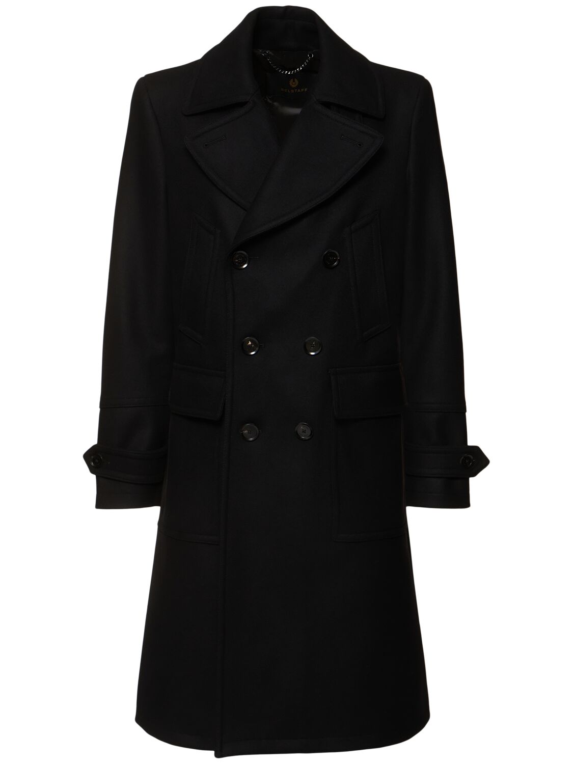 Belstaff Milford Wool Blend Coat In Black