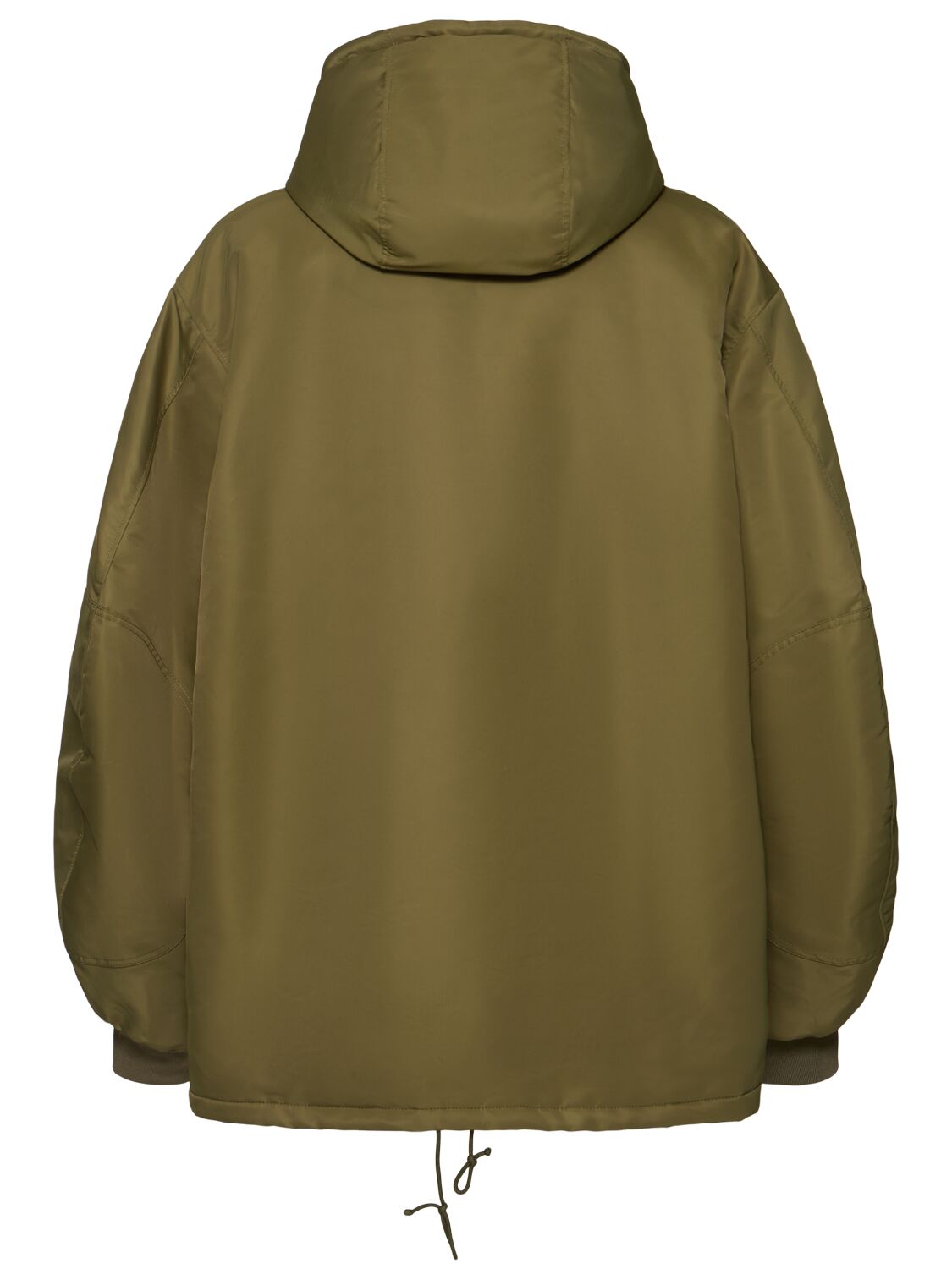 Shop Hed Mayner Reversible Hooded Nylon Twill Parka In Green