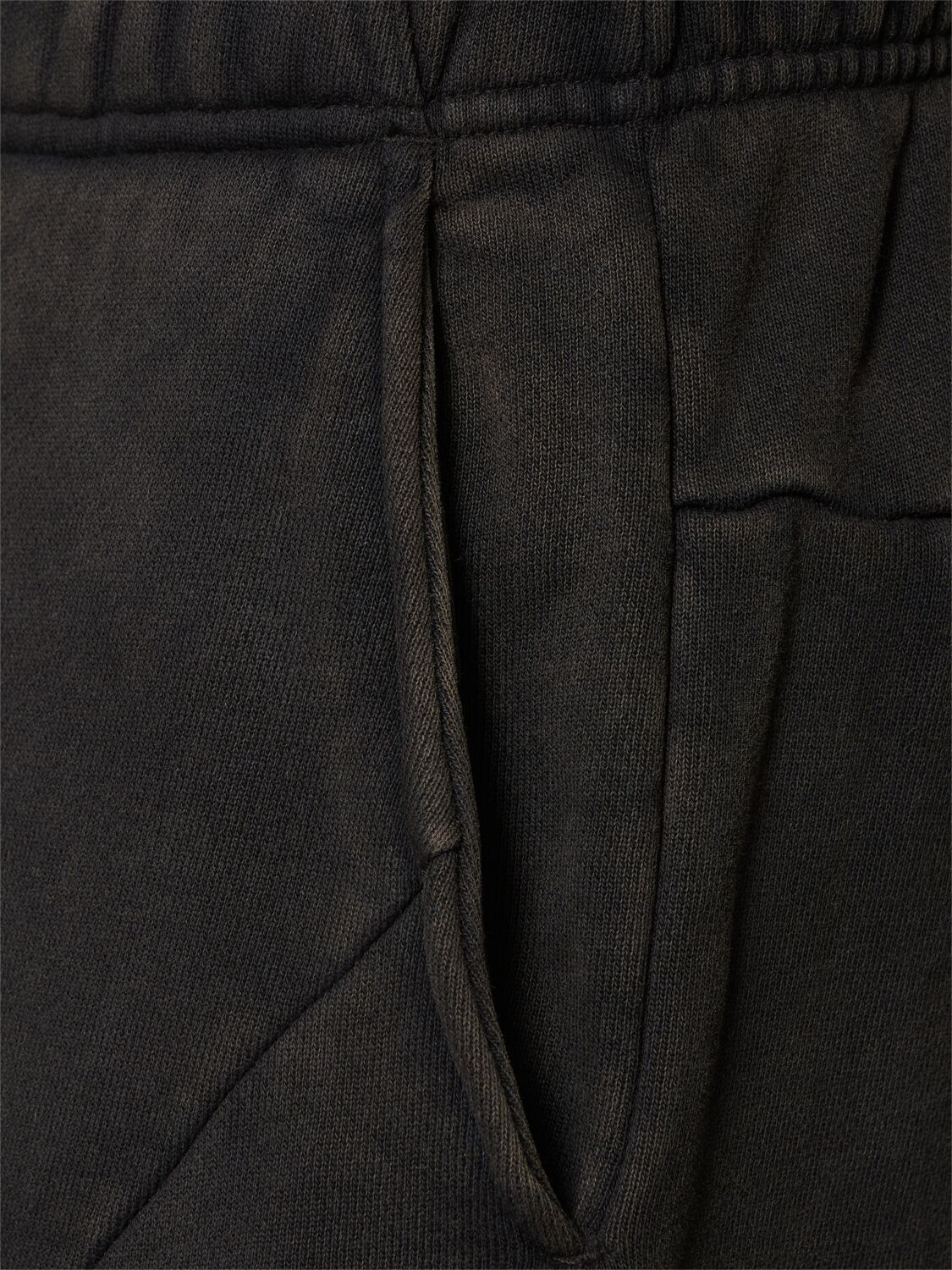 Shop Entire Studios Wide Leg Cotton Sweatpants In Washed Black