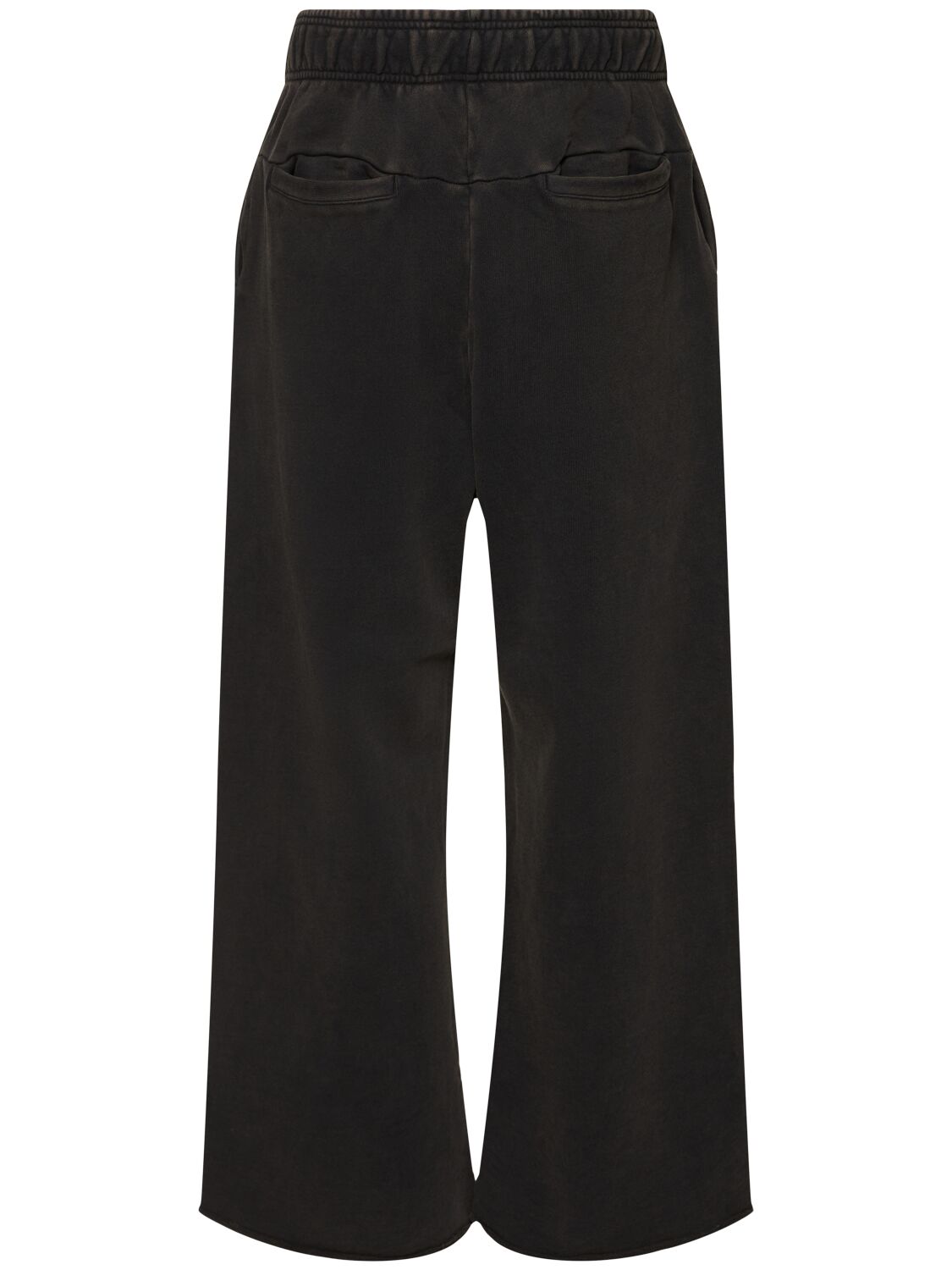 Shop Entire Studios Wide Leg Cotton Sweatpants In Washed Black