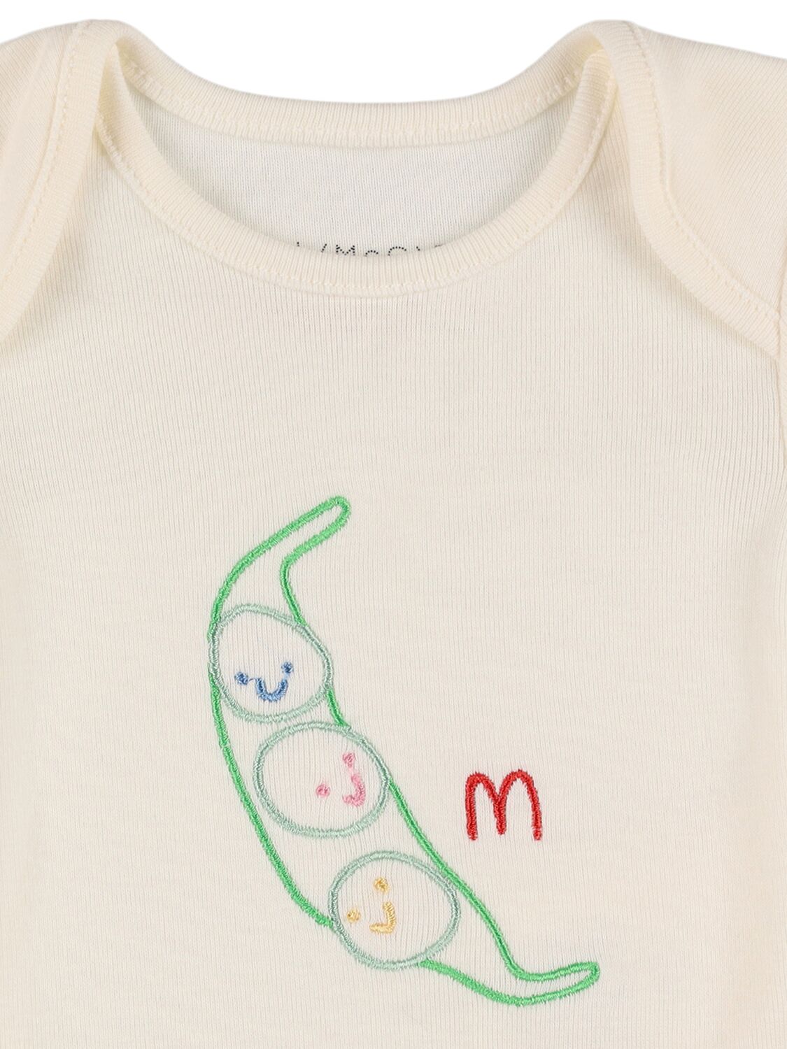 Stella Mccartney Set Of 7 Cotton Jersey Rompers In White