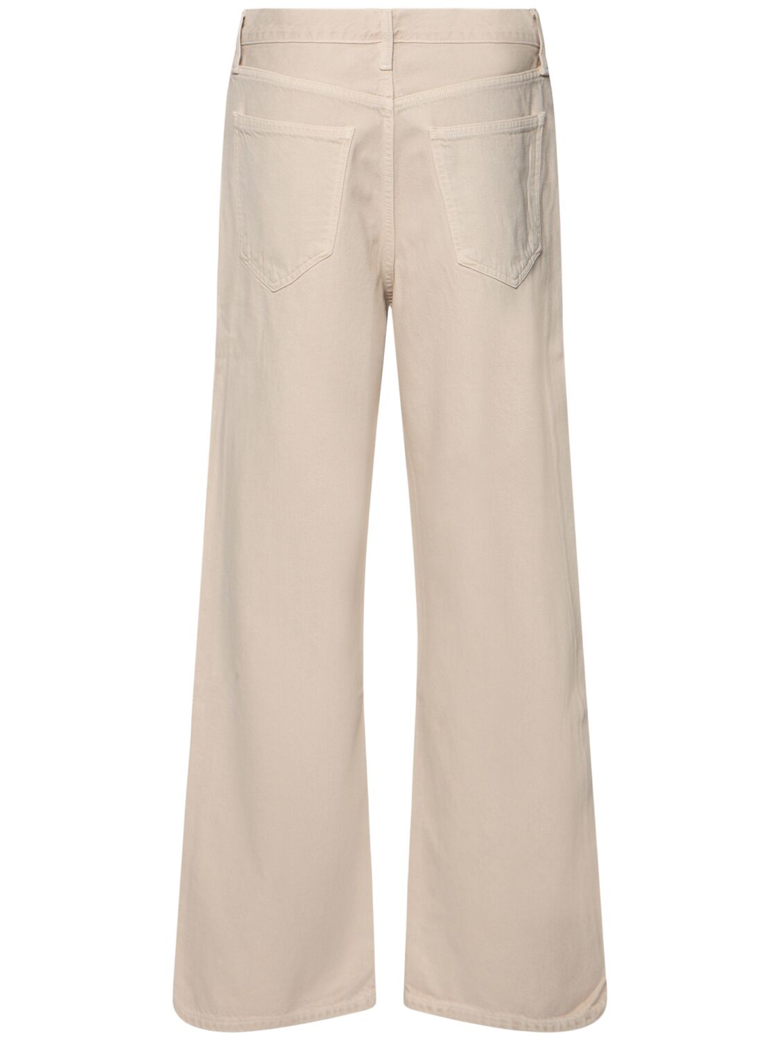 Shop Agolde Low Slung Baggy Jeans In Beige