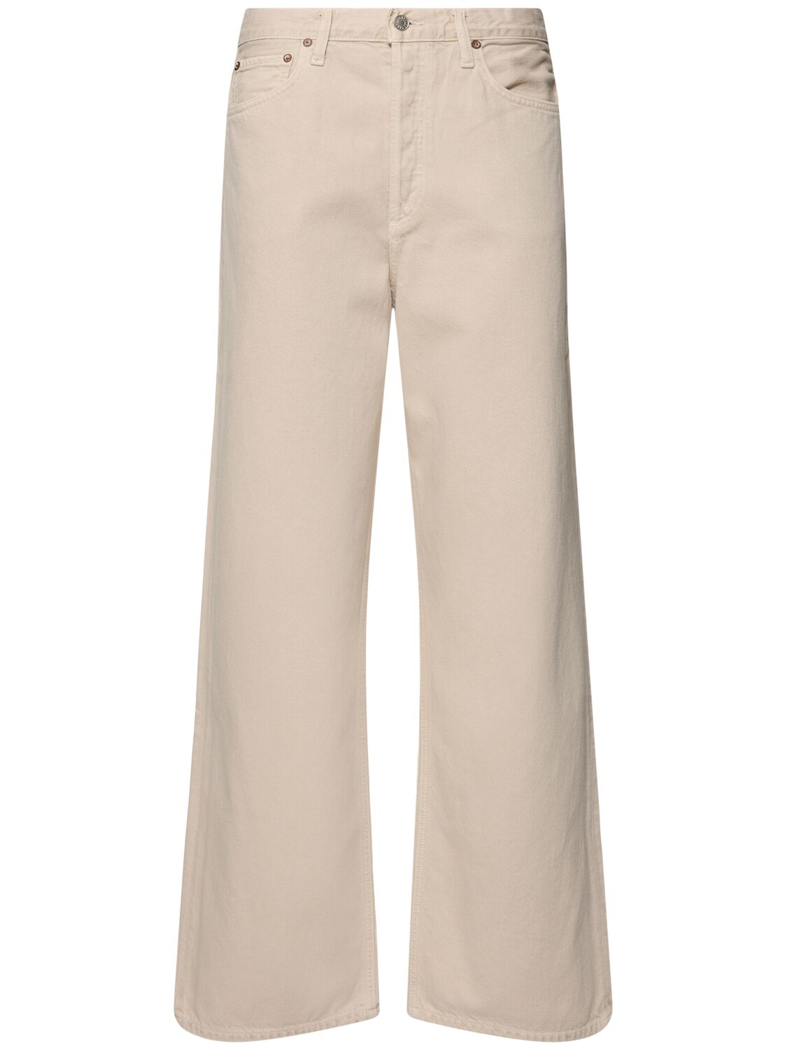 Agolde Low Slung Baggy Jeans In Neutral