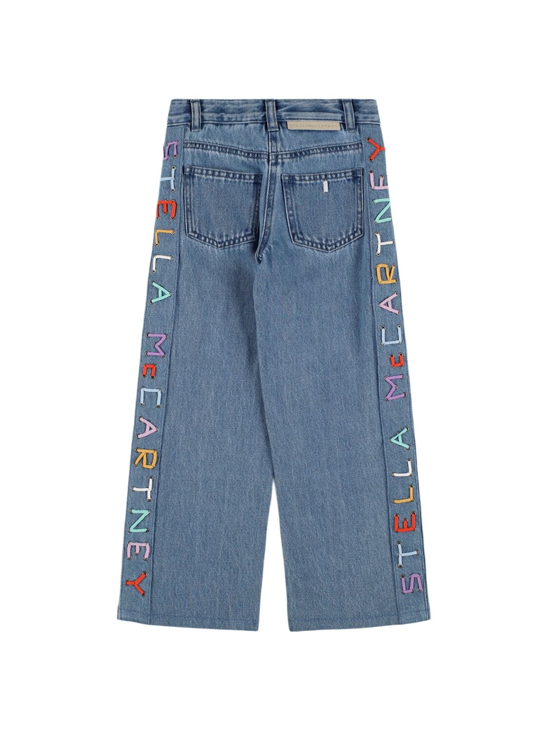 Embroidered Stretch Cotton Jeans