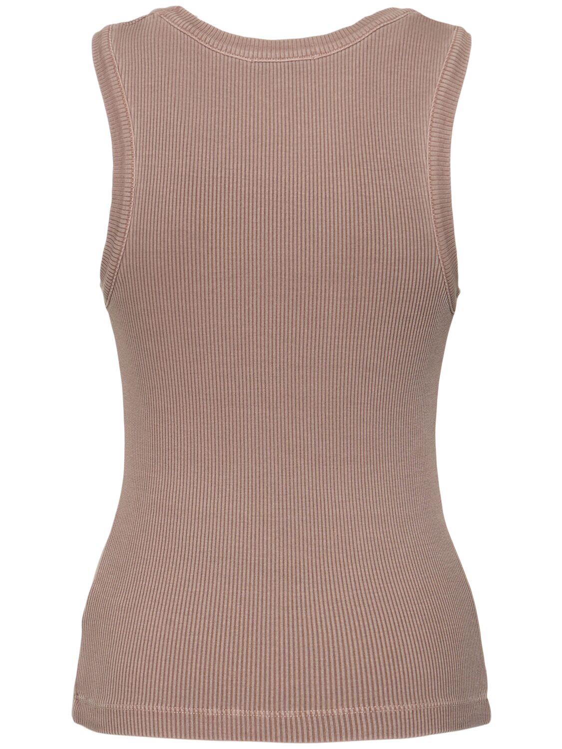 Shop Agolde Poppy Cotton Blend Jersey Tank Top In Mauve