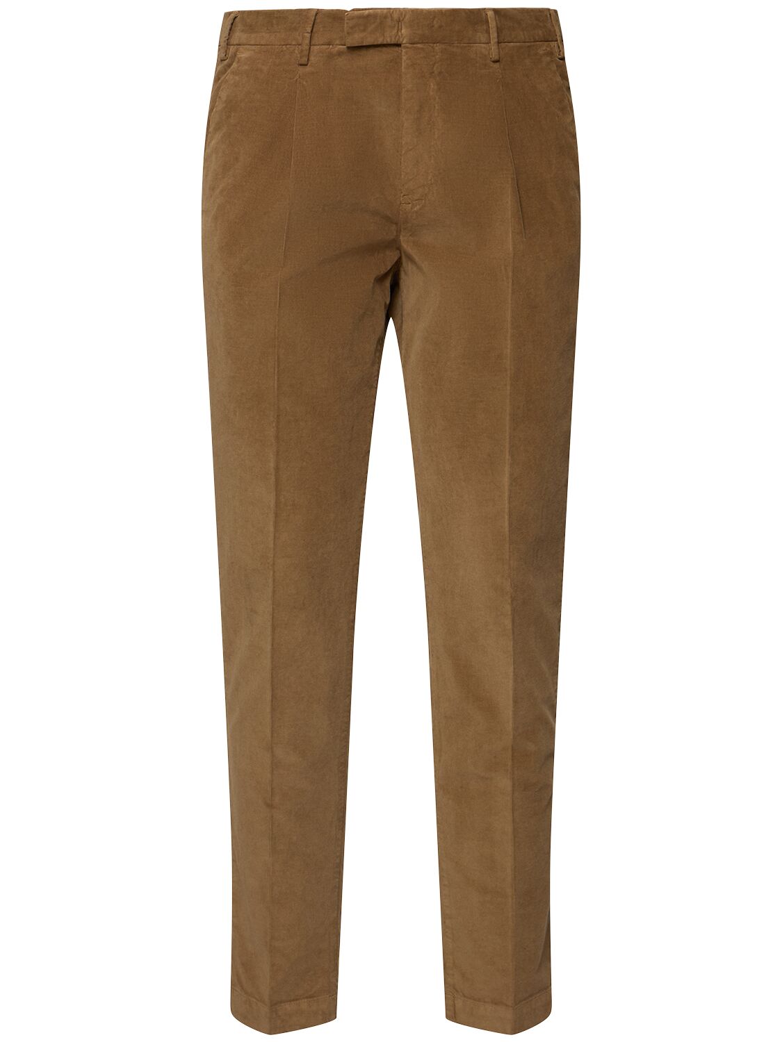 Pt Torino Master Stretch Cotton Blend Satin Pants In Brown