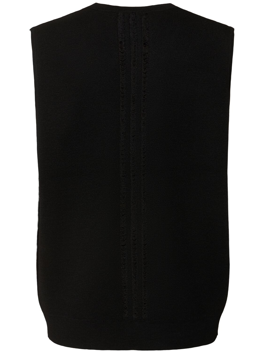 Shop Y-3 Wool Blend Knit Vest In Black