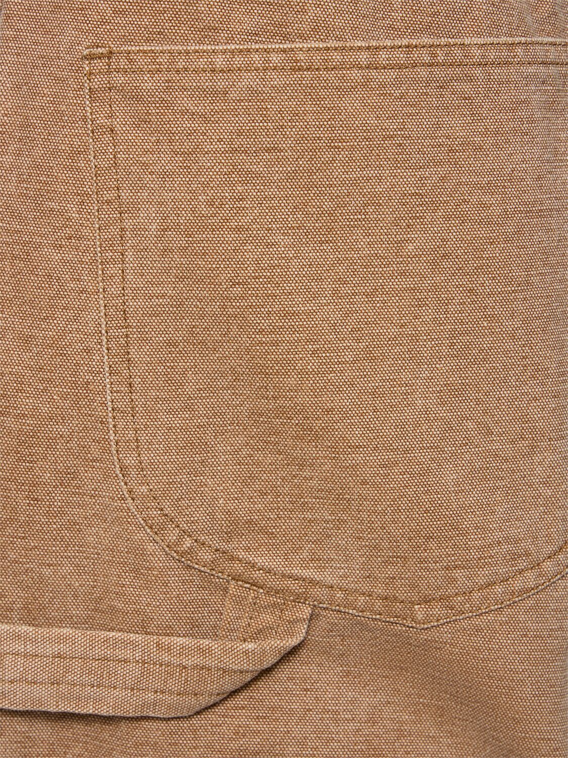 Shop Auralee Washed Organic Cotton Canvas Pants In Light Brown