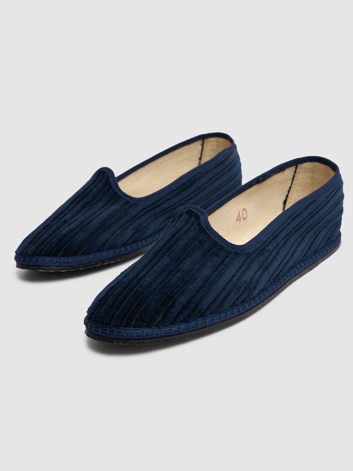 Shop Vibi Venezia 10mm Canaletto Velvet Slippers In Blue