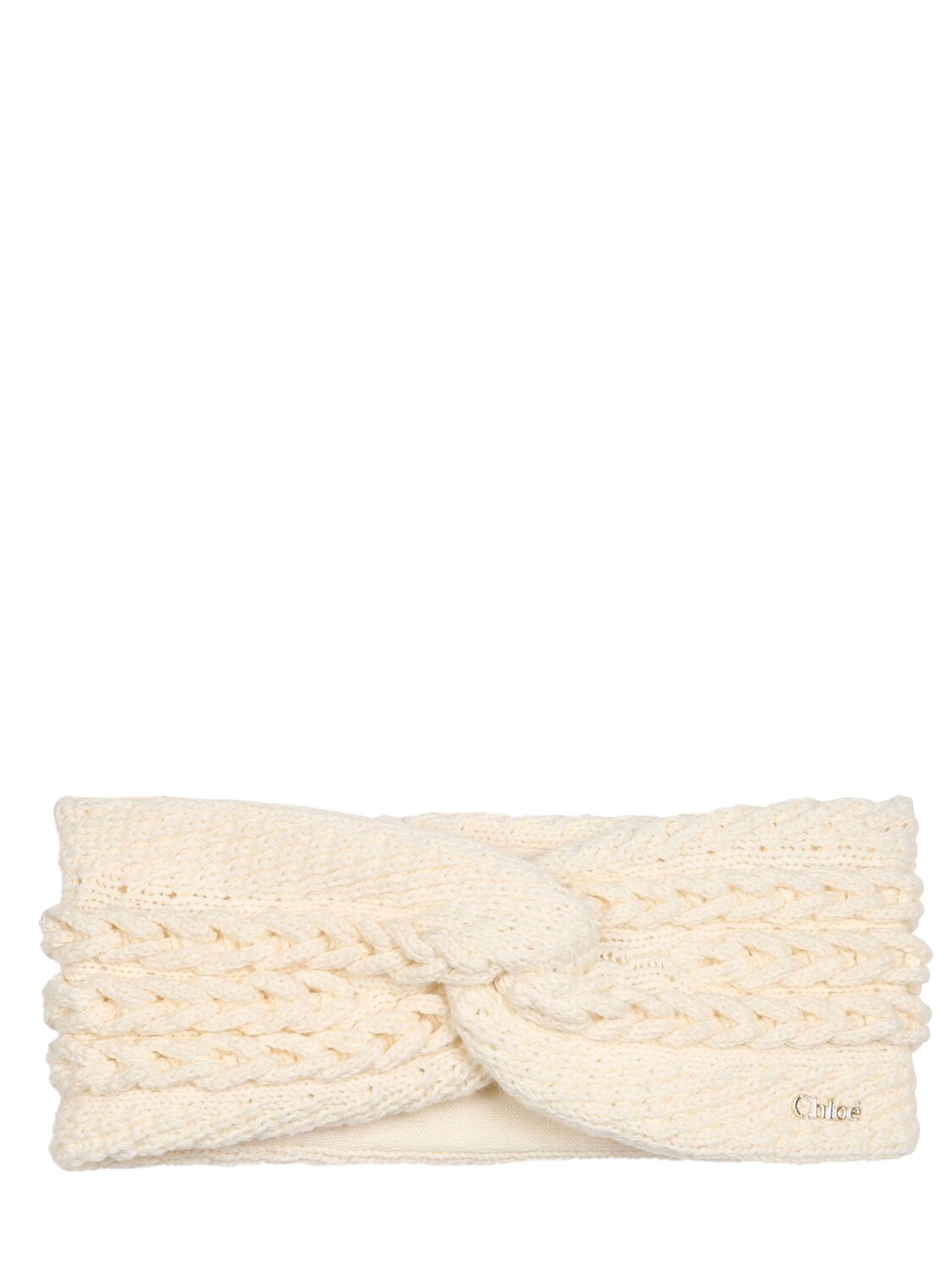 Chloé Organic Cotton Headband In Off-white