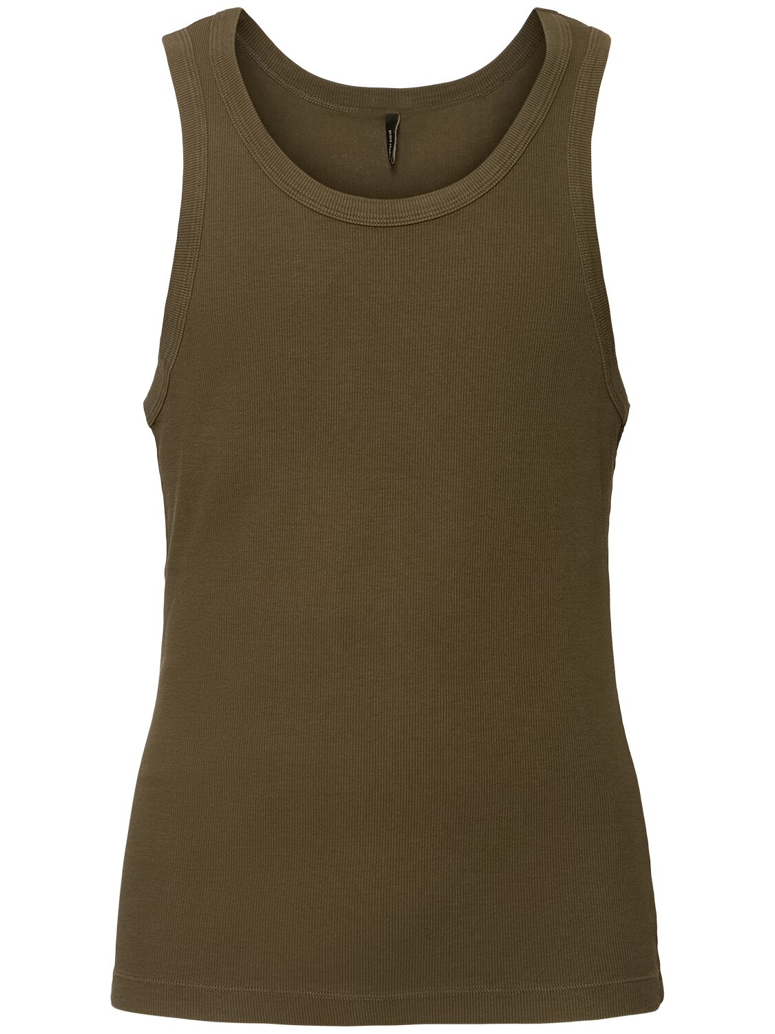 Entire Studios Ribbed Organic Cotton Tank Top In Green