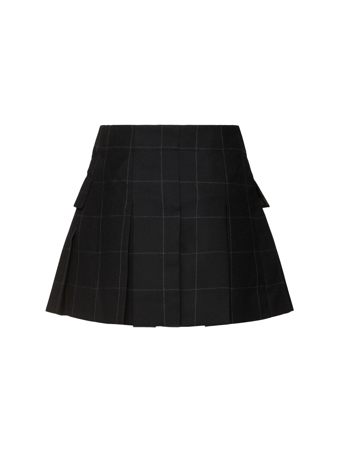 Shop Sacai Windowpane Shorts In Black