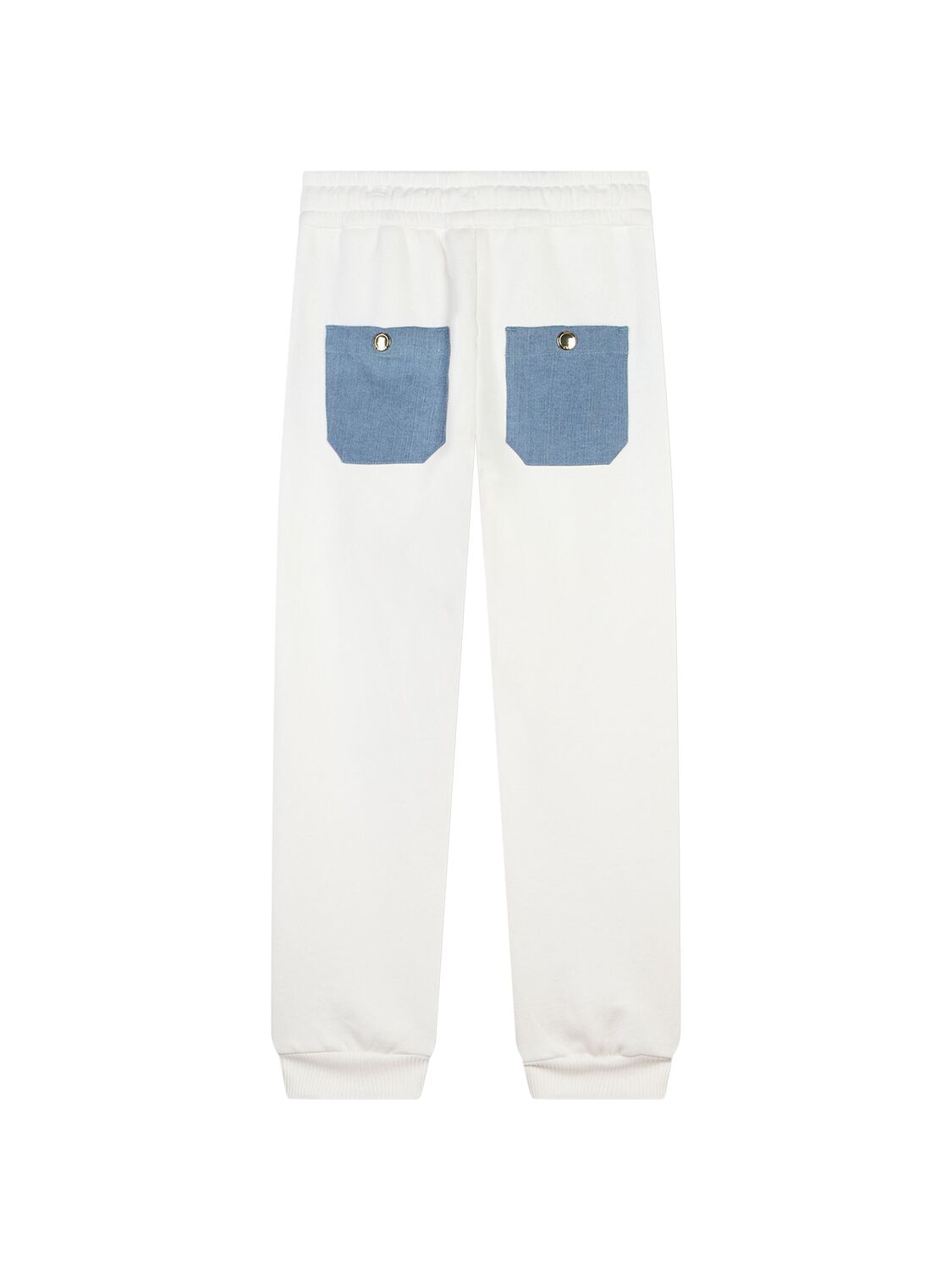 Shop Chloé Cotton Jersey Sweatpants In White