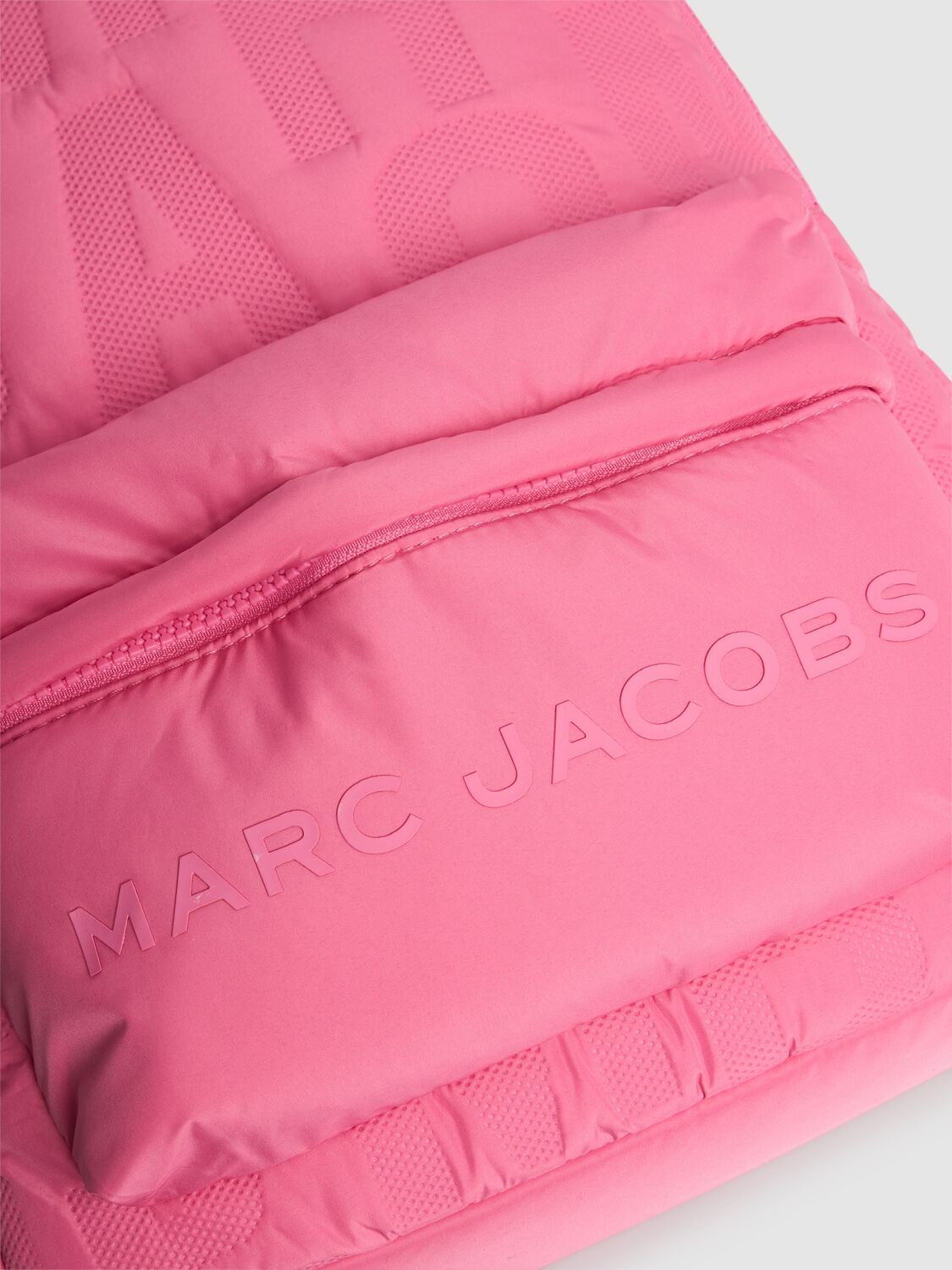 Shop Marc Jacobs Monogram Embossed Poly Backpack In Fuchsia