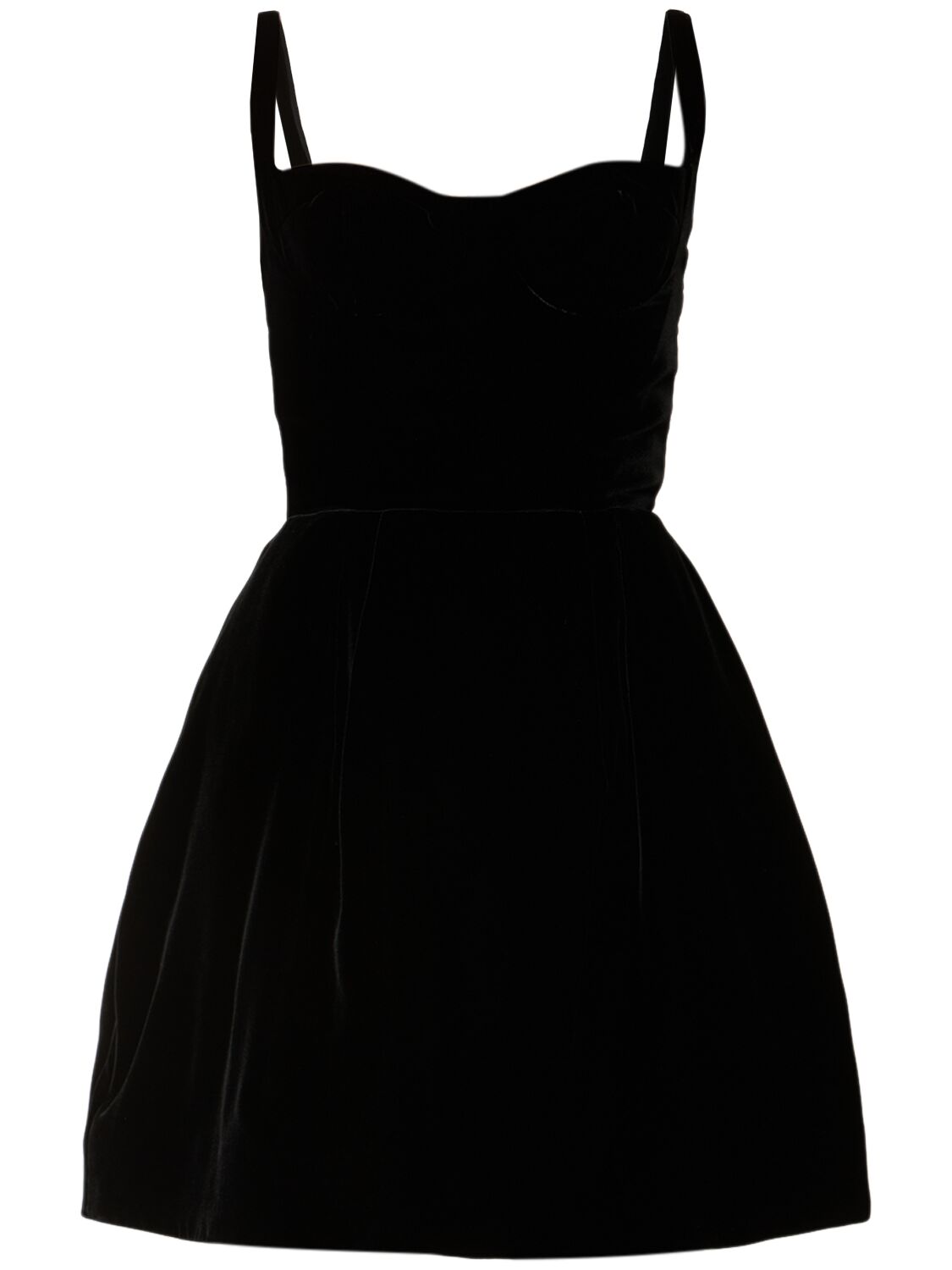 Giambattista Valli Velvet Bustier Mini Dress In Black