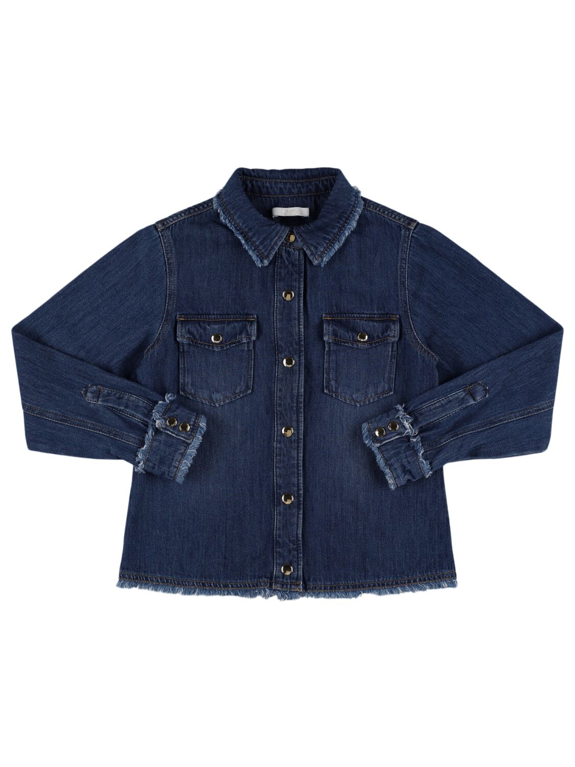 Chloé Cotton Denim Shirt In Blue